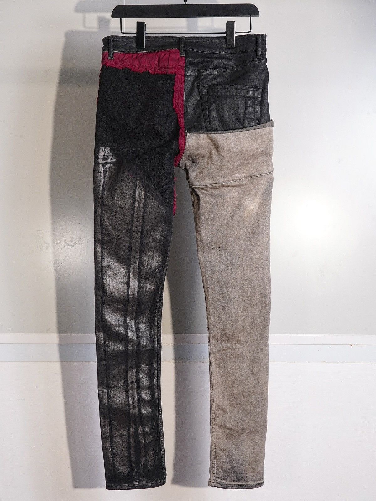 Rick Owens Drkshdw FW20 Tyrone Slit Cut Waxed Denim Size US 32 / EU 48 - 2 Thumbnail