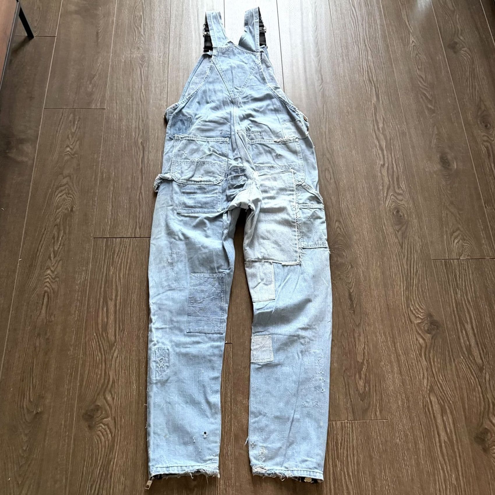 Carhartt VINTAGE Carhartt Denim Bib Overalls 34x32 Blue Distressed Rienforced Workwear Size US 34 / EU 50 - 4 Thumbnail