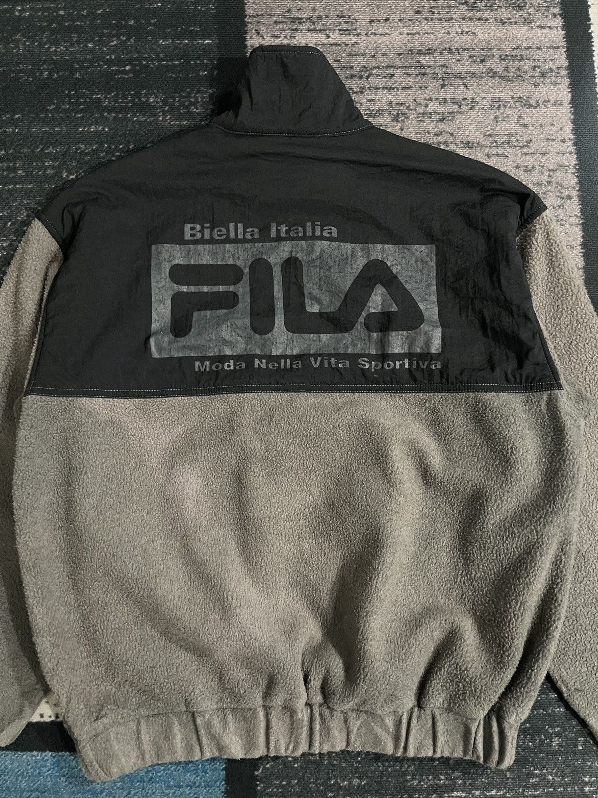 Fila × Vintage Vintage Fila Biella Italia Big Logo fleece Jacket Size US L / EU 52-54 / 3 - 12 Thumbnail