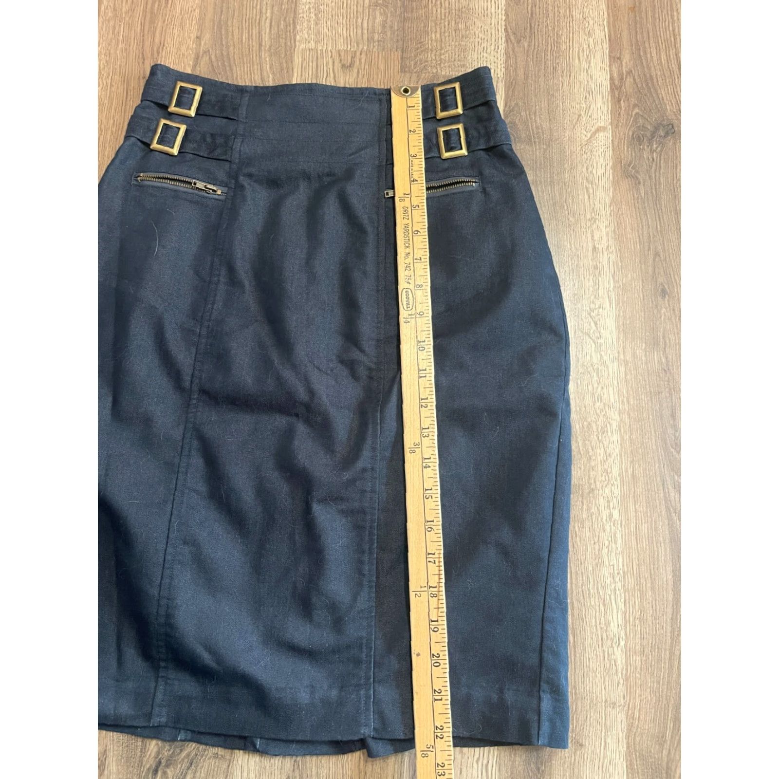 Worthington Worthington Skirt Women's 4 Black Zip Up Pockets Pencil Knee Length Sit Up to 200 Characters Size 27" / US 4 / IT 40 - 7 Thumbnail