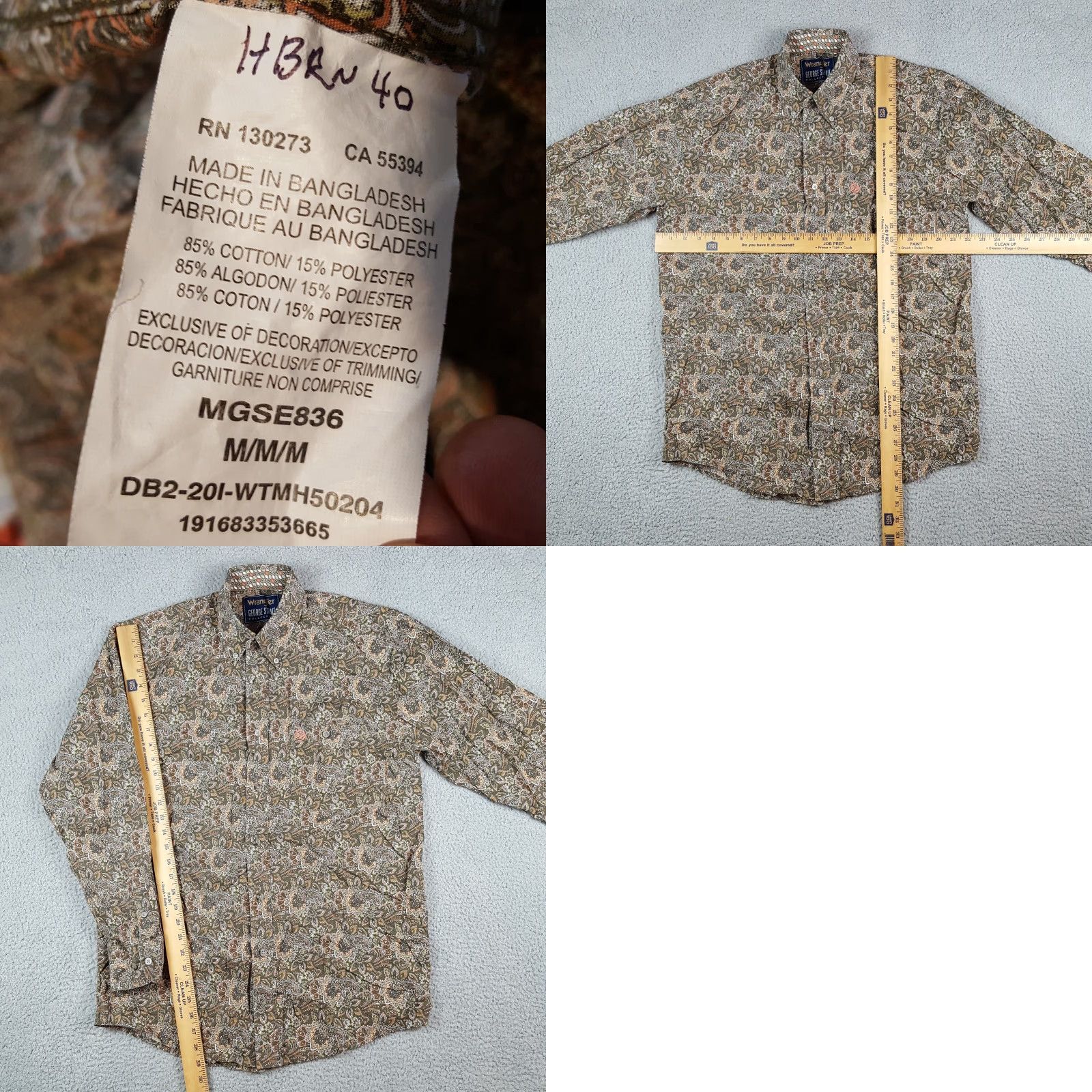Wrangler VINTAGE Wrangler George Strait Cowboy Button Up Size M Floral Paisley Collared Shirt Size US M / EU 48-50 / 2 - 8 Thumbnail