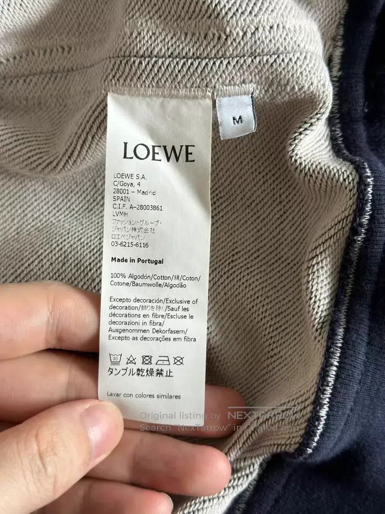 Loewe Loewe Blue and White Color Block Hooded Sweatshirt Size M / US 6-8 / IT 42-44 - 4 Thumbnail