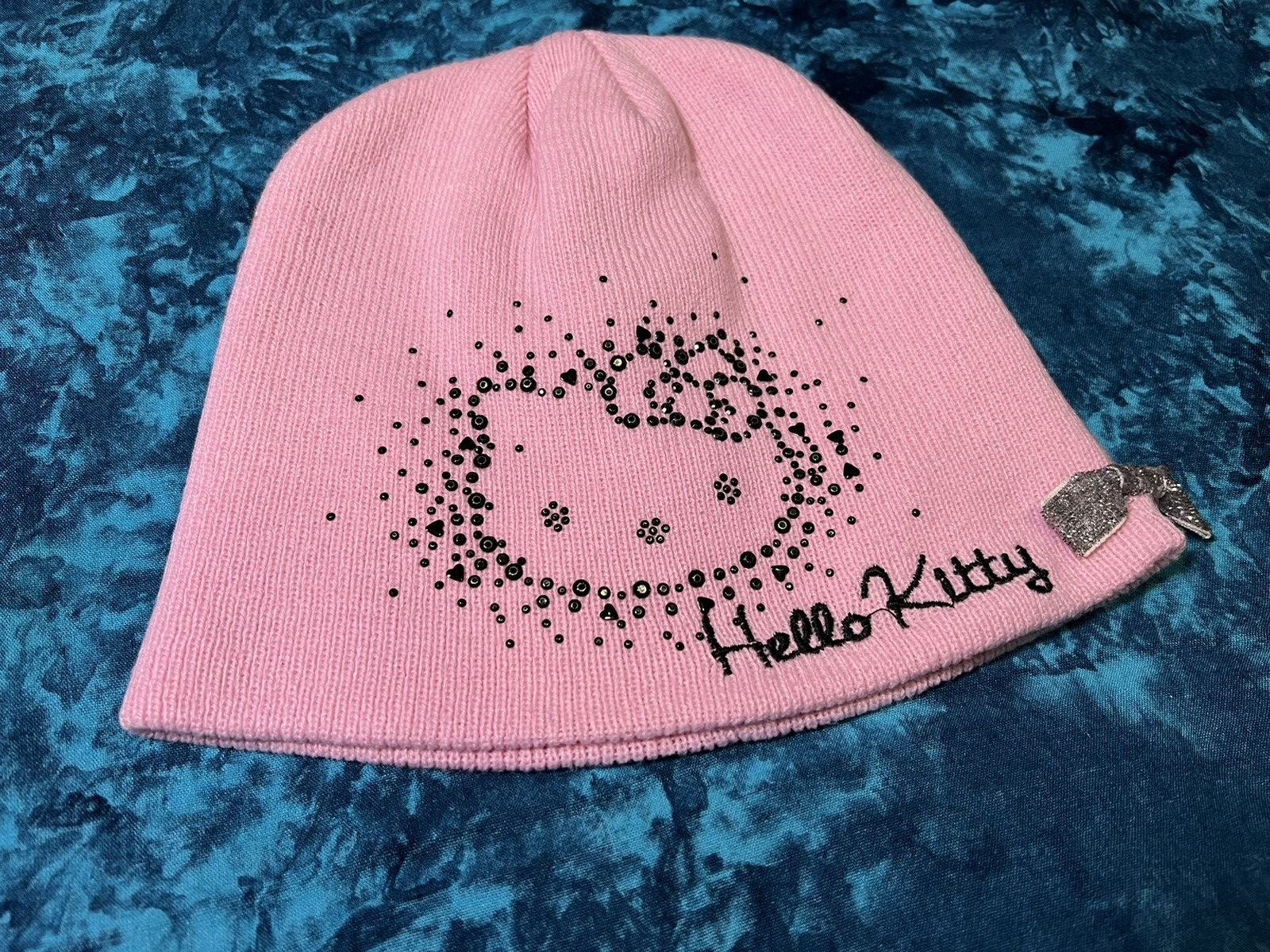 Japanese Brand Y2k Hello Kitty Beanie Hat Hello Bunny Big Logo Size ONE SIZE - 4 Thumbnail