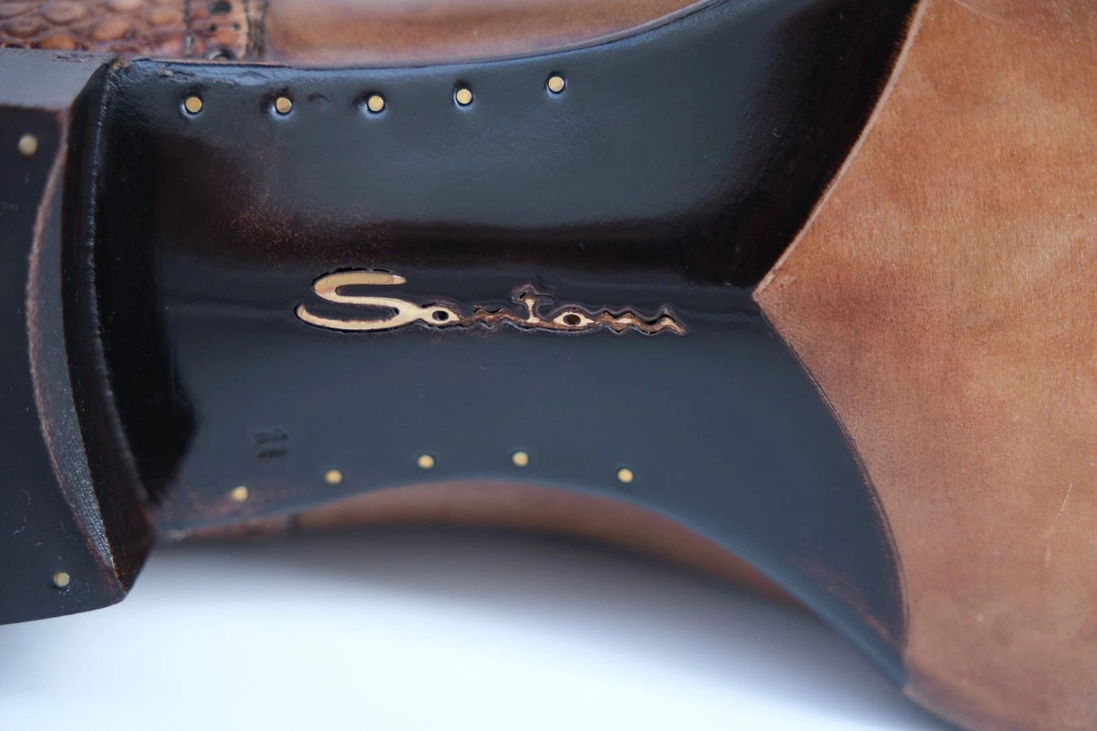 Santoni New Santoni Brown Exotic Leather Oxford UK 11 EU 45 US 12 Size US 12 / EU 45 - 6 Thumbnail