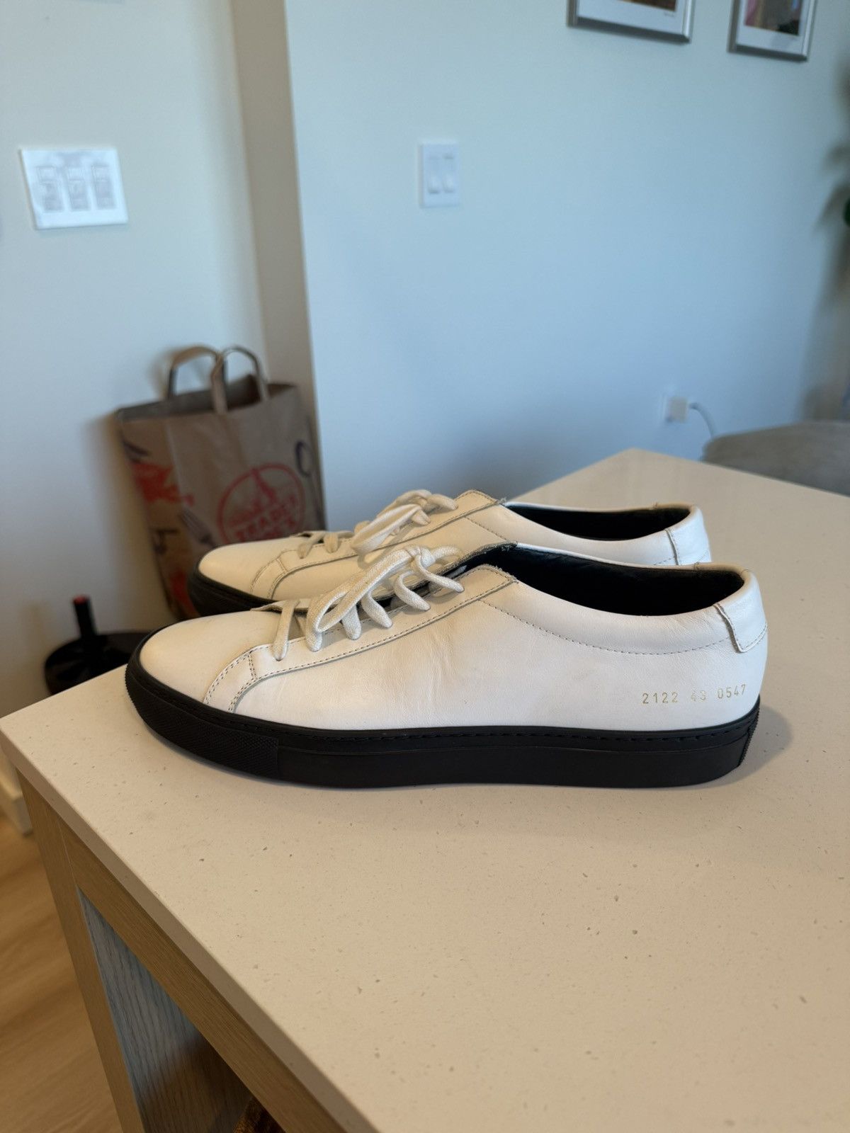 Common Projects White Common Projects with Black Sole Size US 10 / EU 43 - 3 Thumbnail