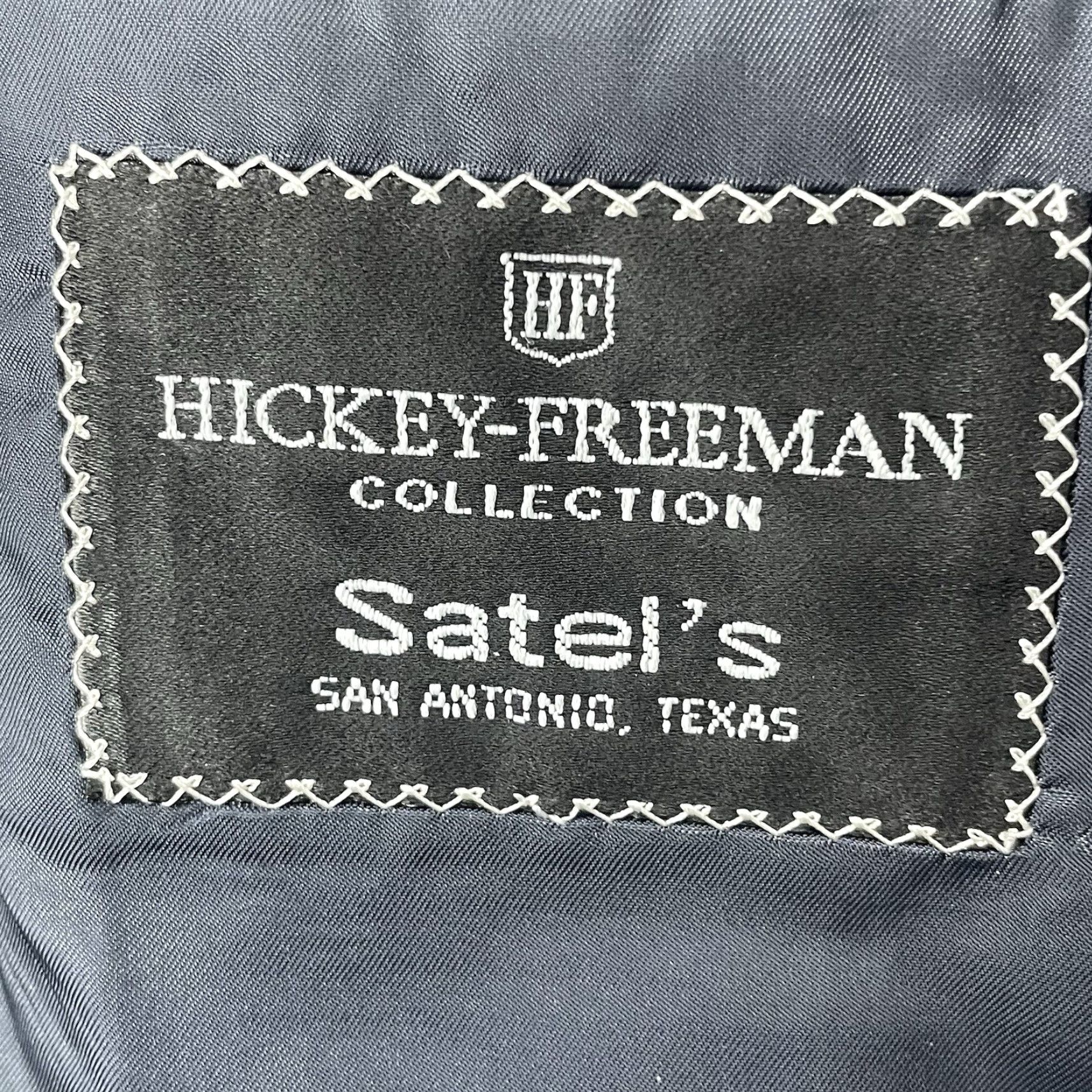 Vintage Hickey Freeman Grey Wool 2 Button Vented Blazer Sport Coat USA Made Size 44L Size 44R - 3 Thumbnail