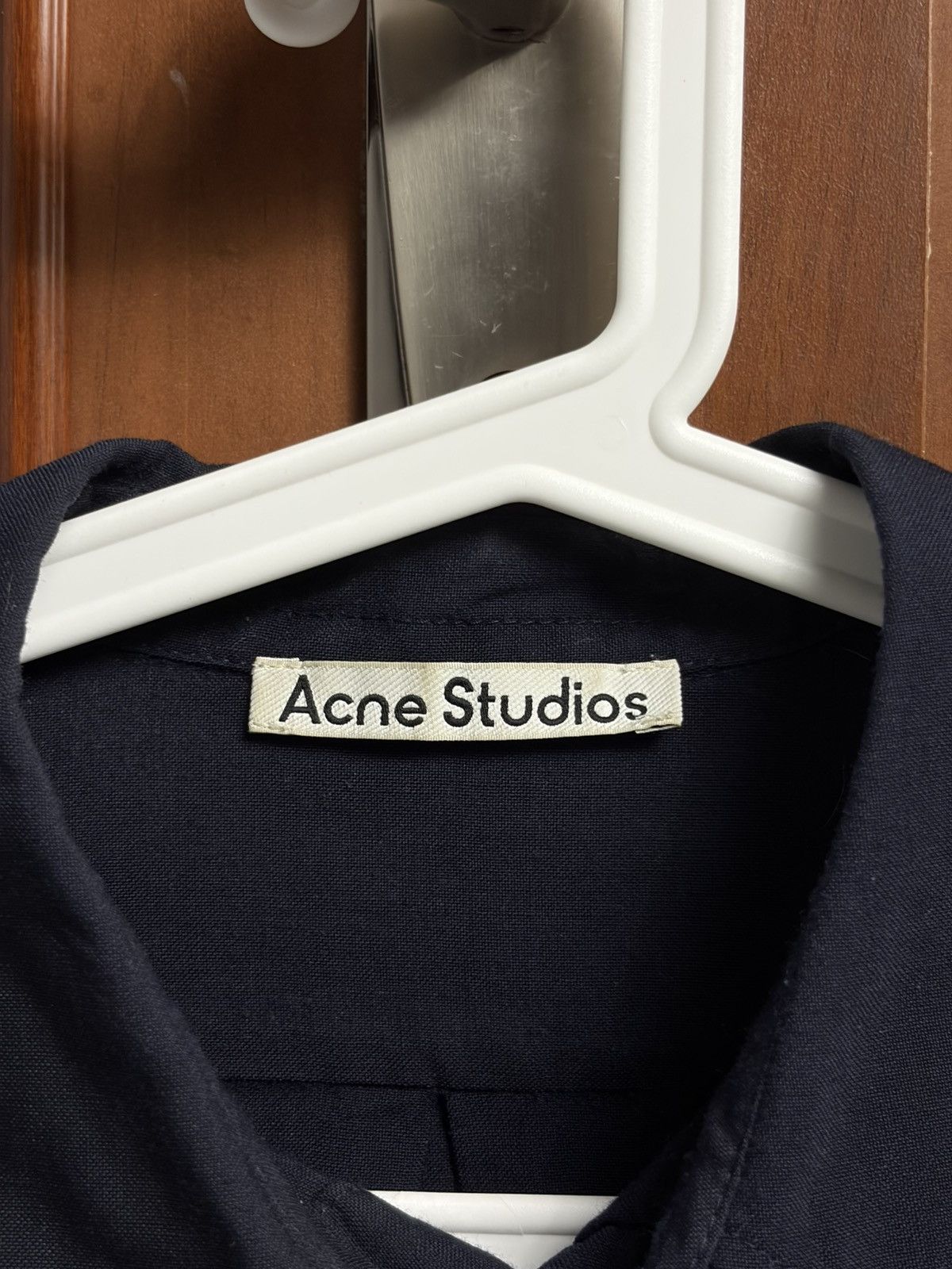 Acne Studios Acne Studios Wool Mohair CPO Shirt Jacket Navy Streetwear Size US L / EU 52-54 / 3 - 6 Thumbnail