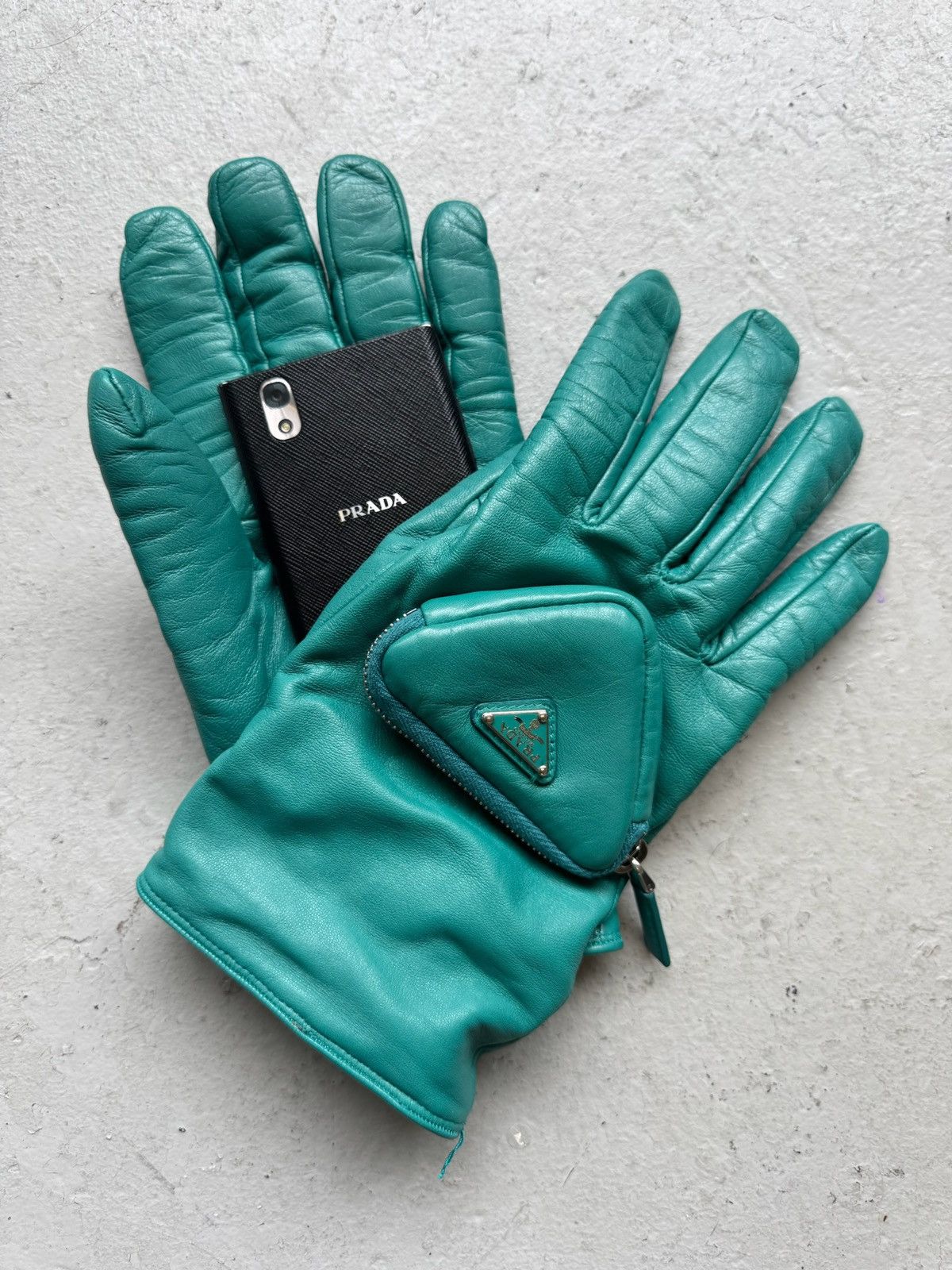 Prada by Raf Simons FW21 Nappa Leather Pocket Gloves