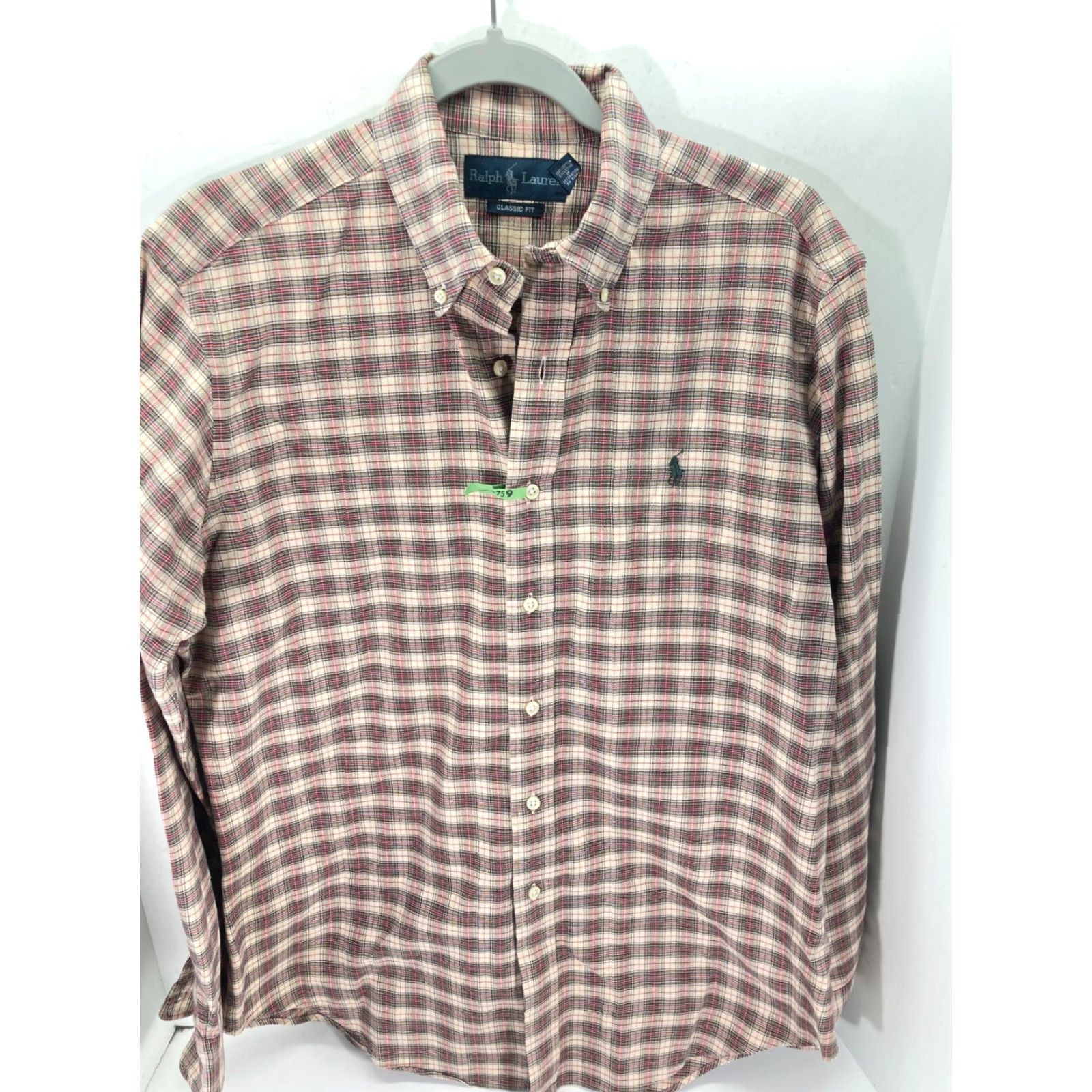 Ralph Lauren Ralph Lauren Button Down Shirt Mens Medium Multicolor Plaid Classic Fit Logo Shirt Size US M / EU 48-50 / 2 - 5 Thumbnail