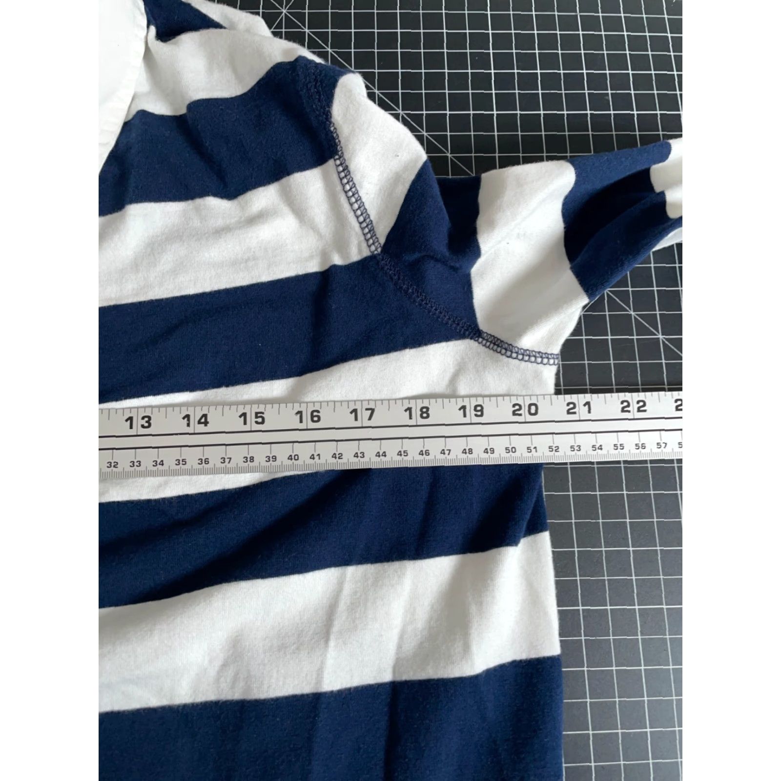 Chaps 90s Chaps Rugby Polo Shirt Long Sleeve Adult M White Blue Stripe Preppy Shirt Size US M / EU 48-50 / 2 - 5 Thumbnail