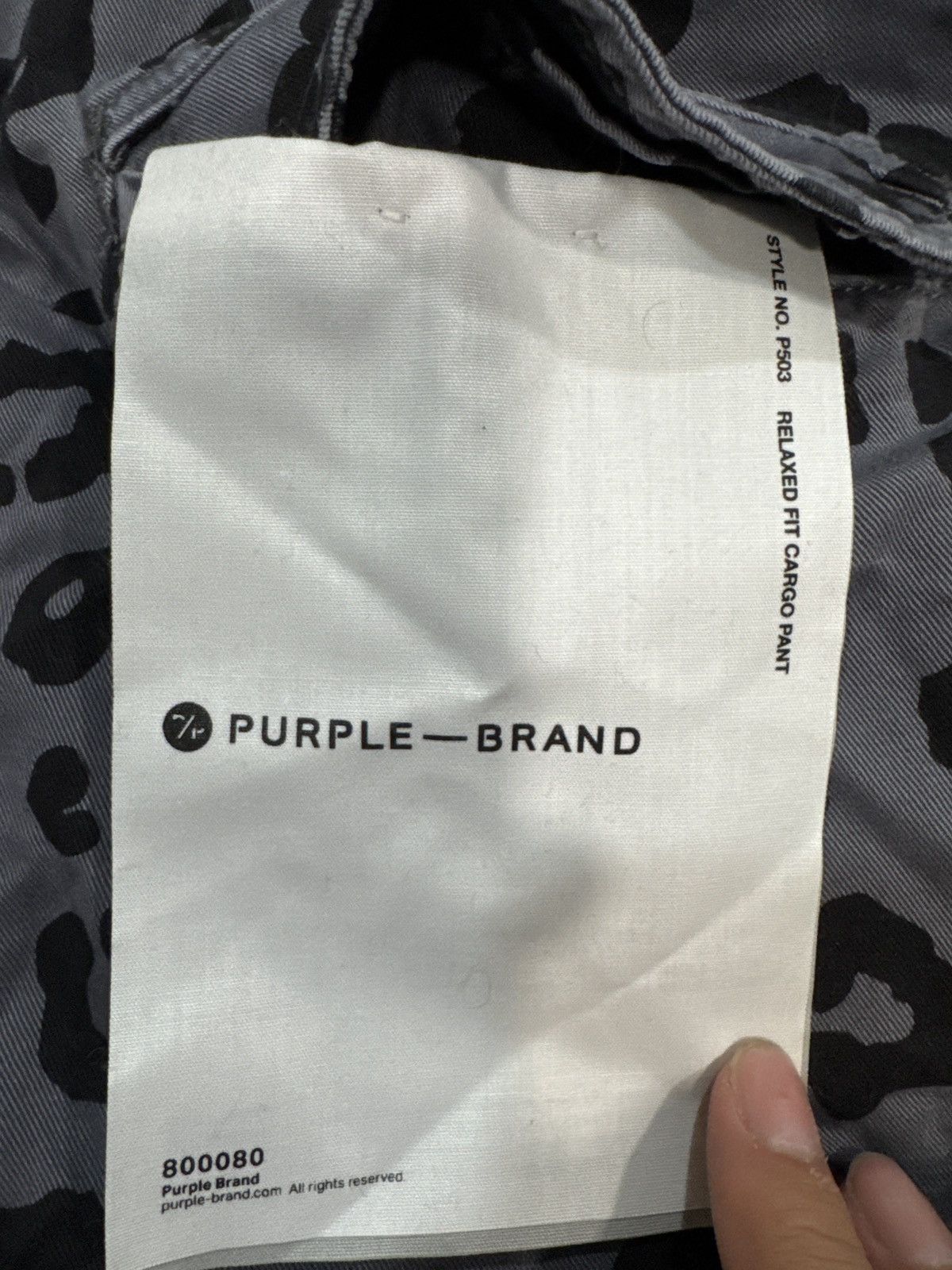 Purple Brand Purple Leopard Cargo Pants Size US 40 / EU 56 - 11 Thumbnail