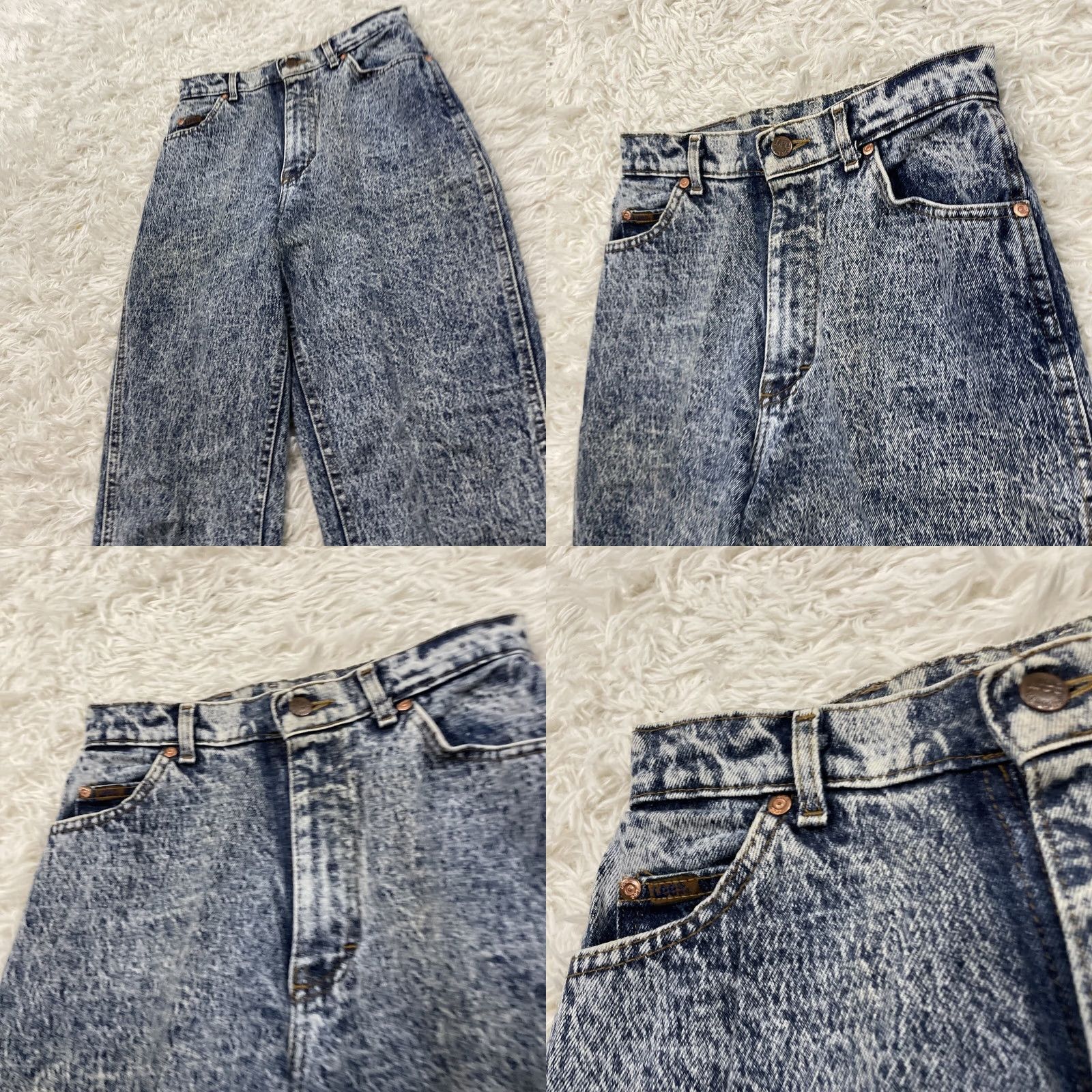 Lee VINTAGE LEE Jeans Women Jeans P 10 80s 90s Grunge Acid Wash Light Blue USA Denim Petite 26x27 Womens Size 26" / US 2 / IT 38 - 10 Thumbnail