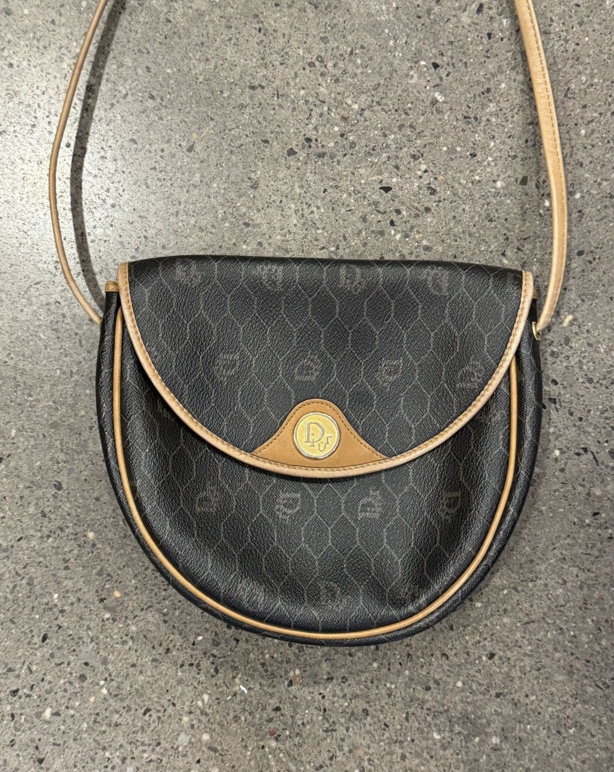 Dior Christian Dior Honey Comb Monogram Cross Body Bag Size ONE SIZE - 1 Thumbnail