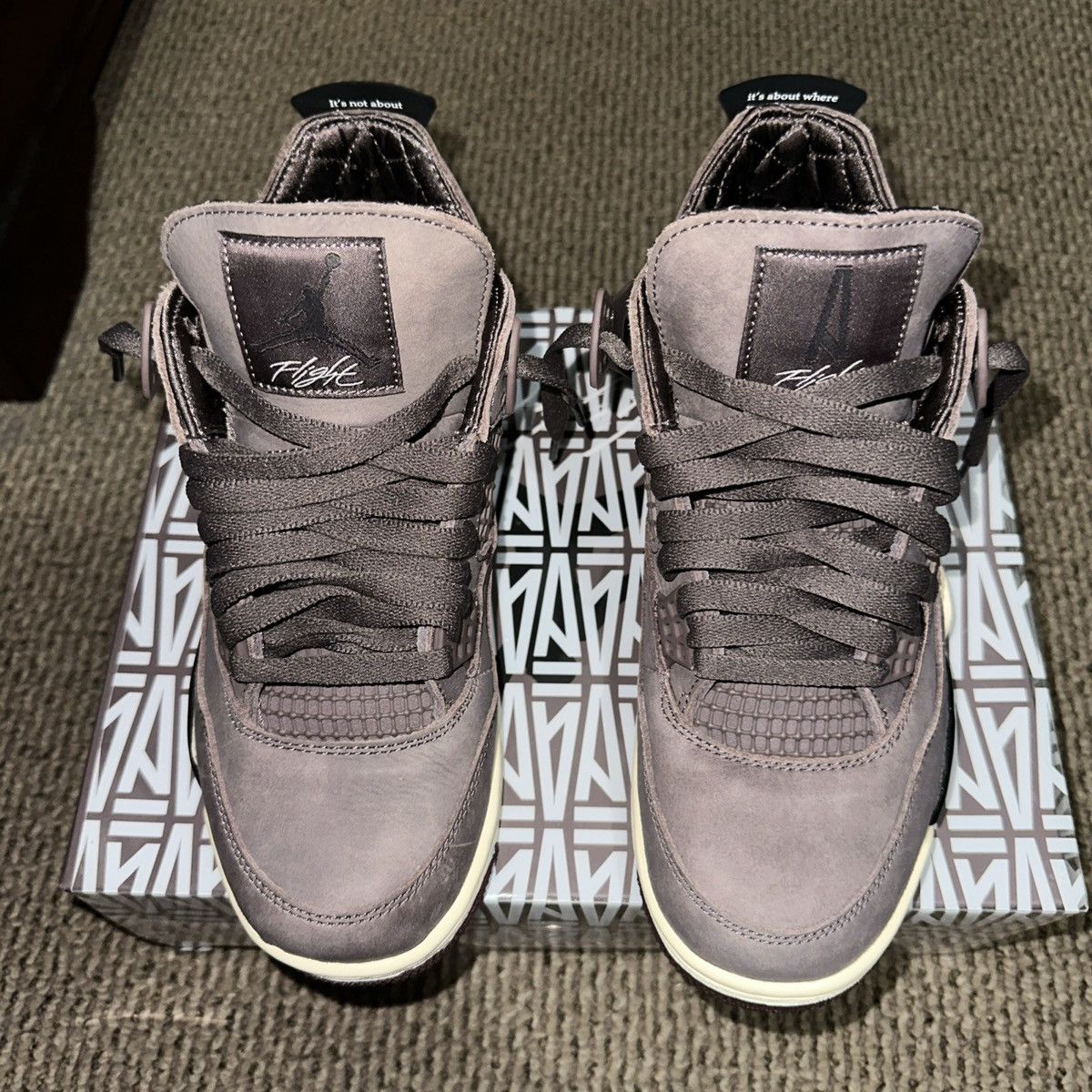 A Ma Maniere × Jordan Brand × Nike Jordan 4 Retro SP A Ma Maniere Violet Ore Size US 6.5 / EU 39-40 - 3 Thumbnail