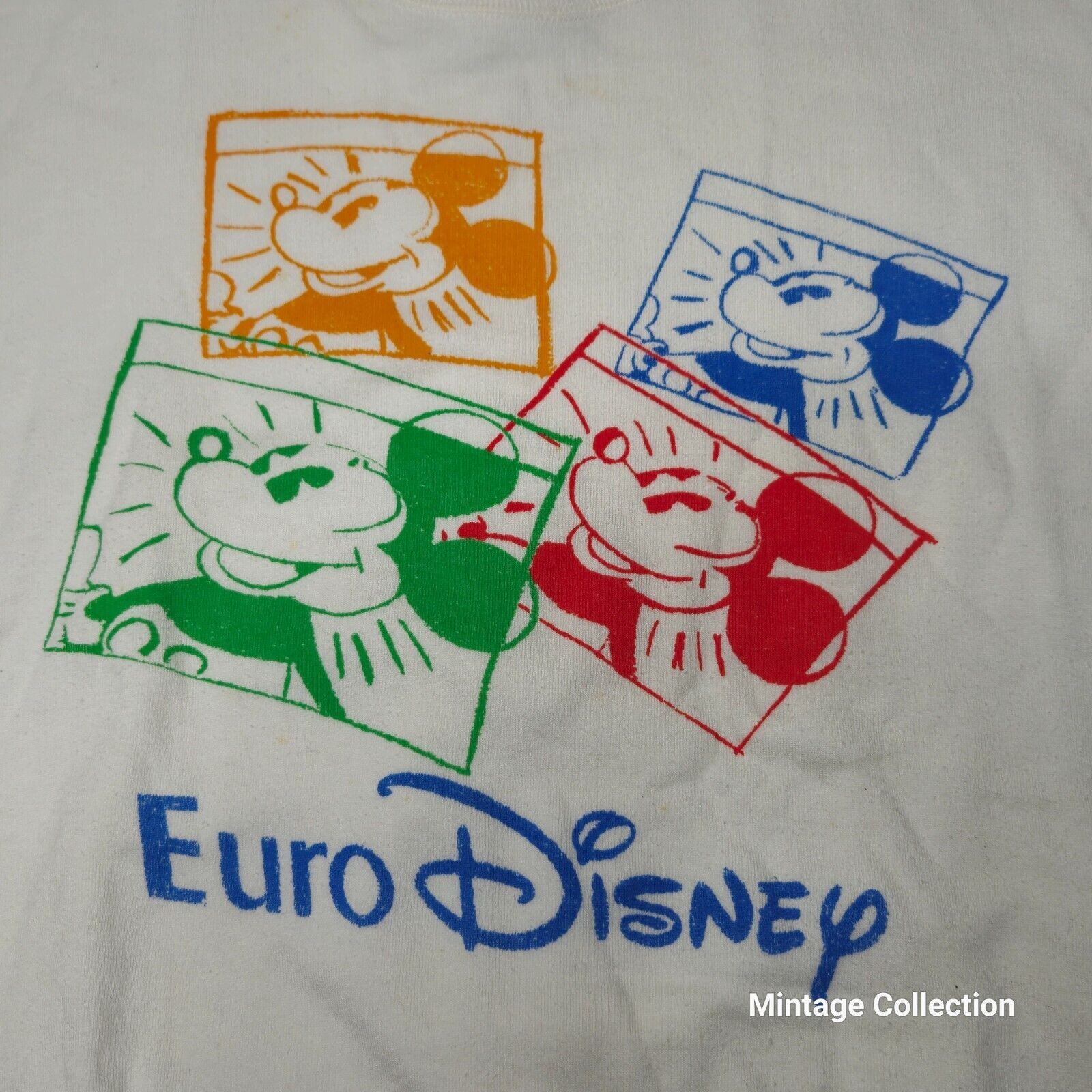 Disney VINTAGE Euro Disney Mickey Mouse Snapshot Sweatshirt L Size US L / EU 52-54 / 3 - 3 Thumbnail