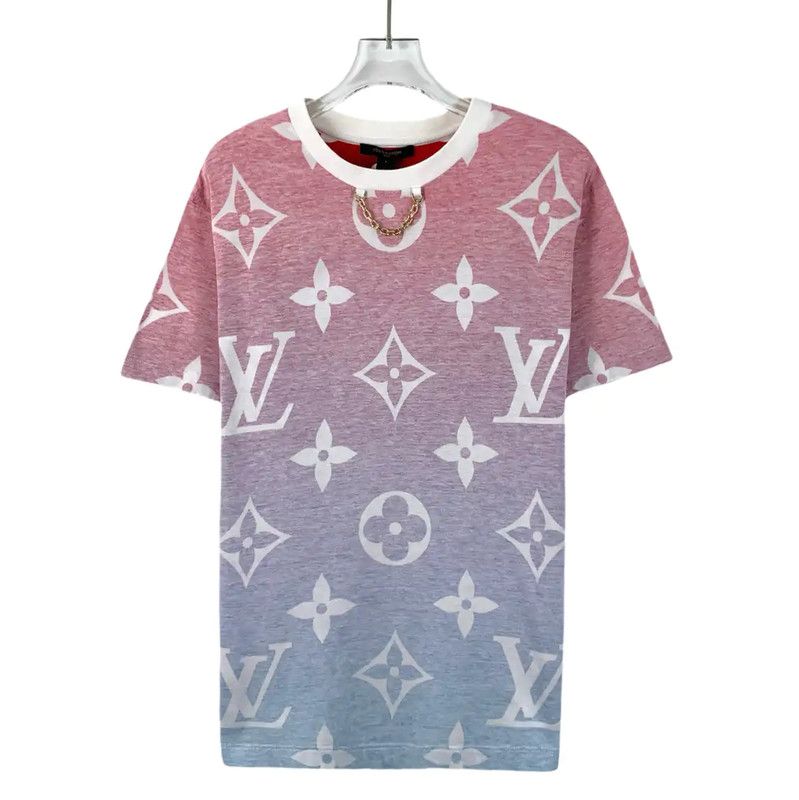 Louis Vuitton Louis Vuitton Color Block Cotton Women's T-Shirt 0089 Size L / US 10 / IT 46 - 1 Thumbnail