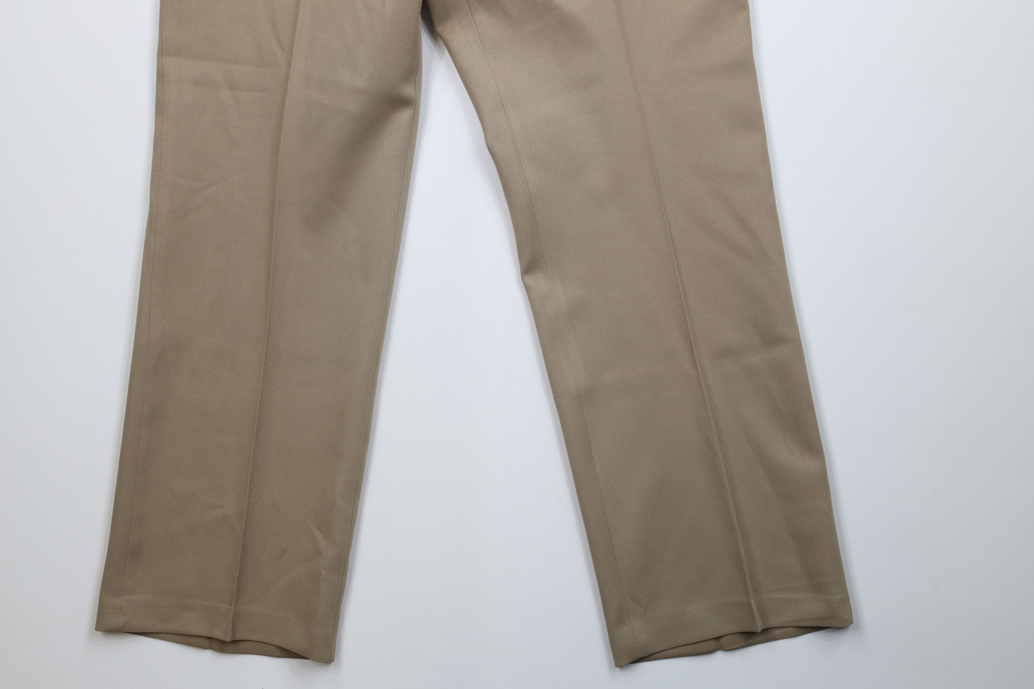 Vintage Vintage 70s Streetwear Knit Wide Leg Chino Pants Beige USA Size US 34 / EU 50 - 4 Thumbnail