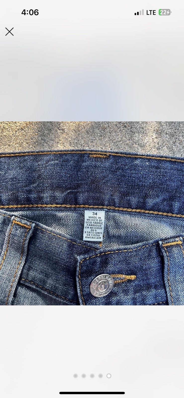 True Religion Vintage Y2K tire religion denim jeans Size US 34 / EU 50 - 3 Thumbnail