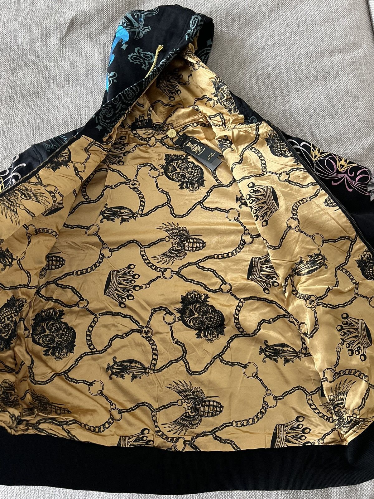 Christian Audigier × Ed Hardy × Vintage Vintage Deadstock 💥 Reversable Christian Audigier Y2K RARE Size US L / EU 52-54 / 3 - 23 Thumbnail