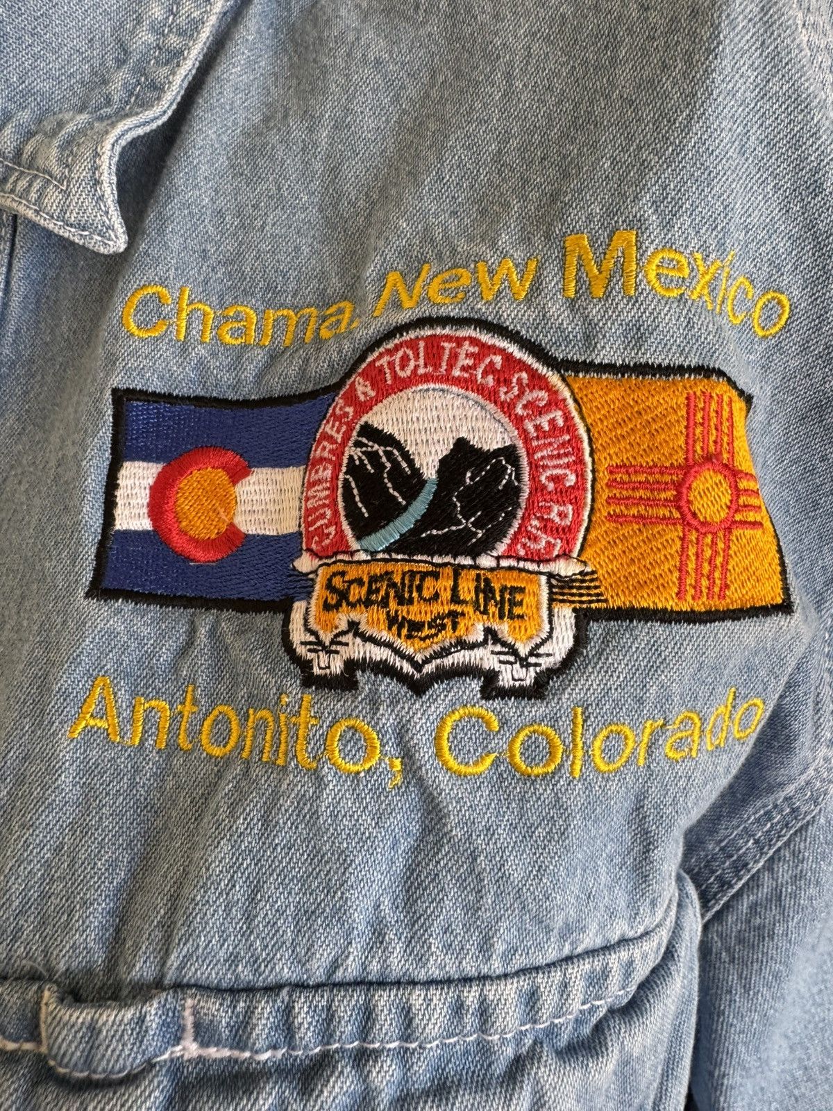 Vintage Cumbres & Toltec scenic railroad denim 90s button up shirt Size M / US 6-8 / IT 42-44 - 3 Thumbnail