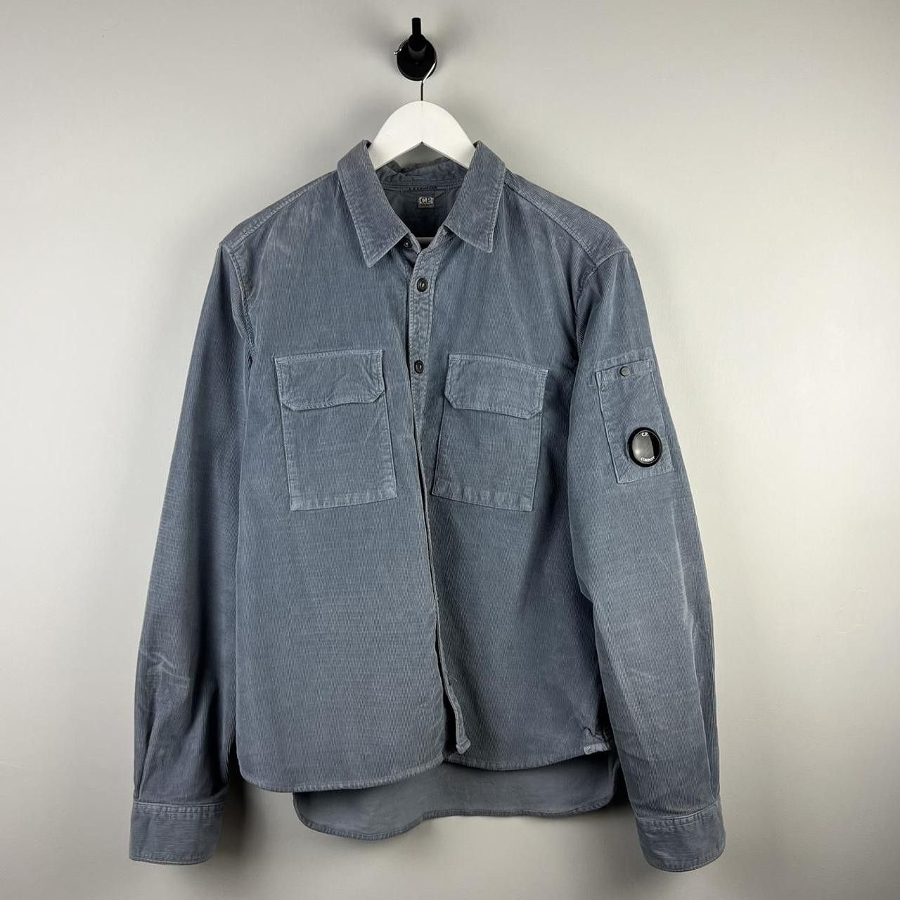 image of C P Company Cp Company Corduroy Over Shirt in Blue, Men's (Size Medium)