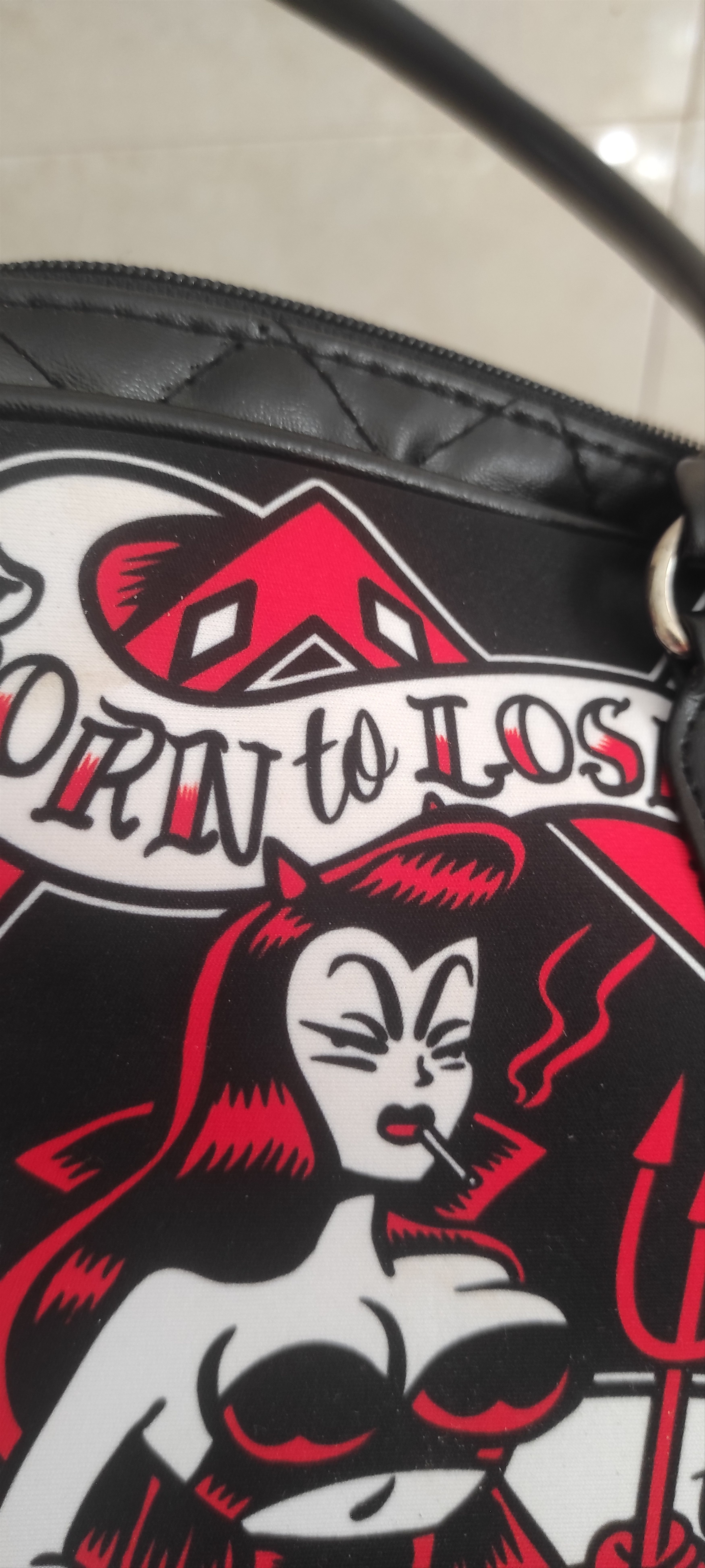 Other Small Liquor Brand Born to Lose Pin-Up Rockabilly Handbag Size ONE SIZE - 16 Thumbnail