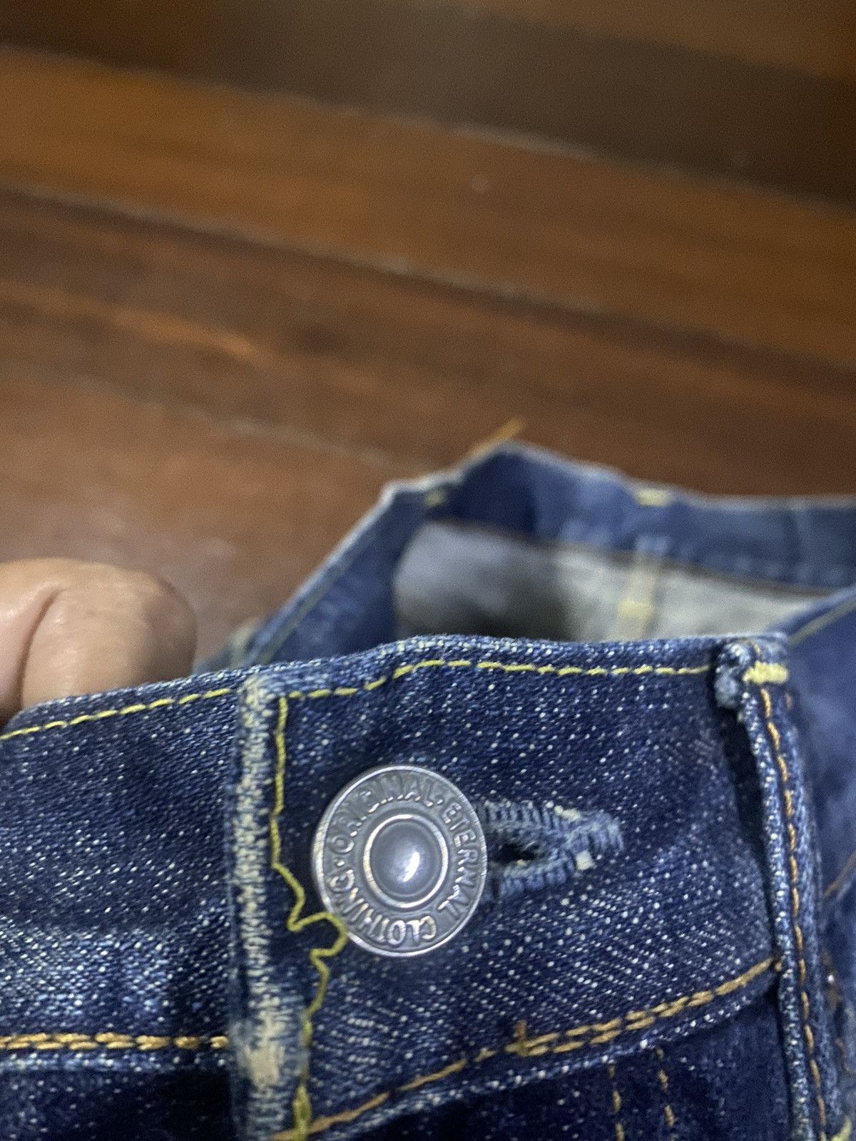 Eternal × Japanese Brand × Warehouse Rare Eternal Japan Distressed Denim mud wash clawmark Jeans Size US 35 - 20 Thumbnail