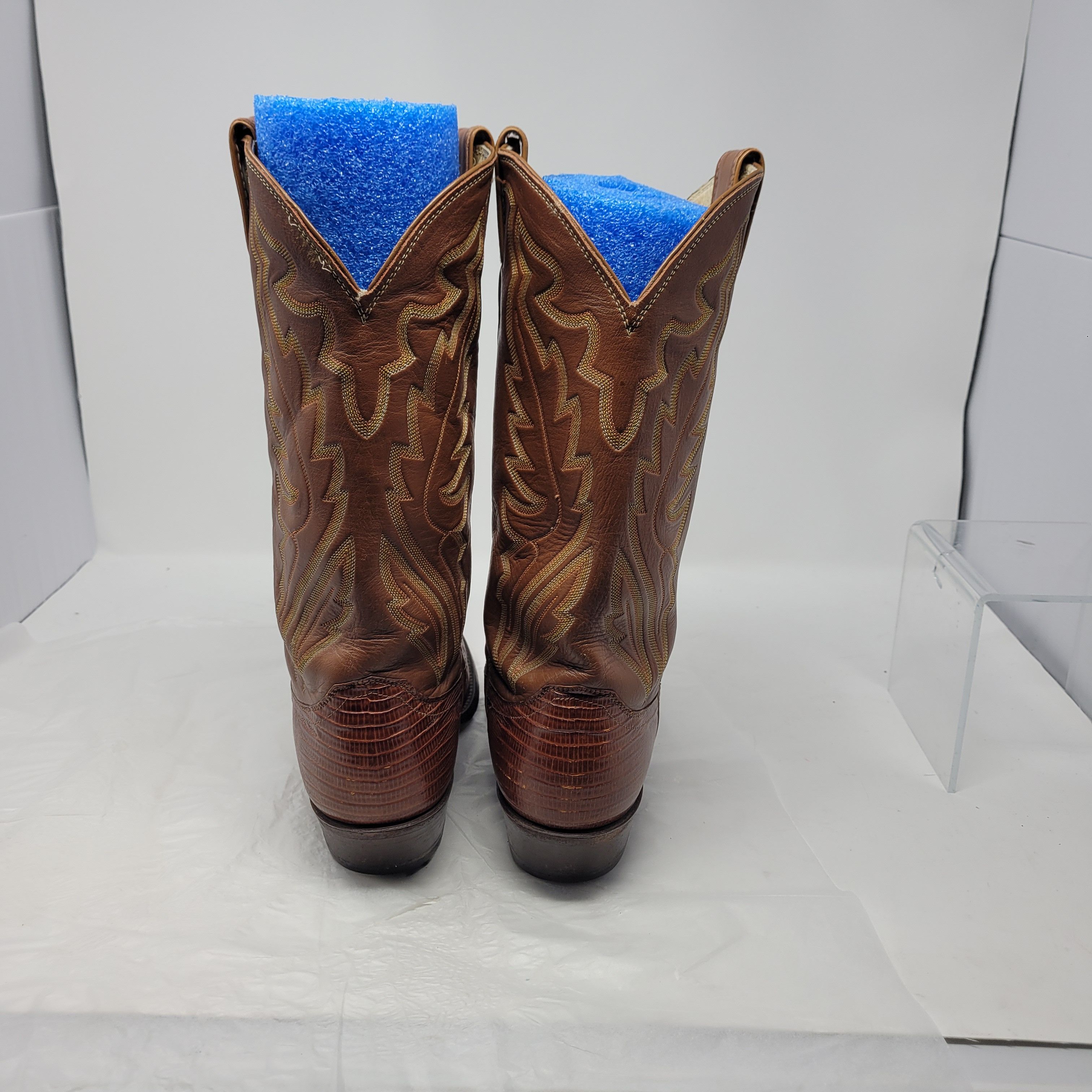Justin Justin Exotic Western Boot Sz 10.5D Brown 8303 Lizard Size US 10.5 / EU 43-44 - 9 Thumbnail