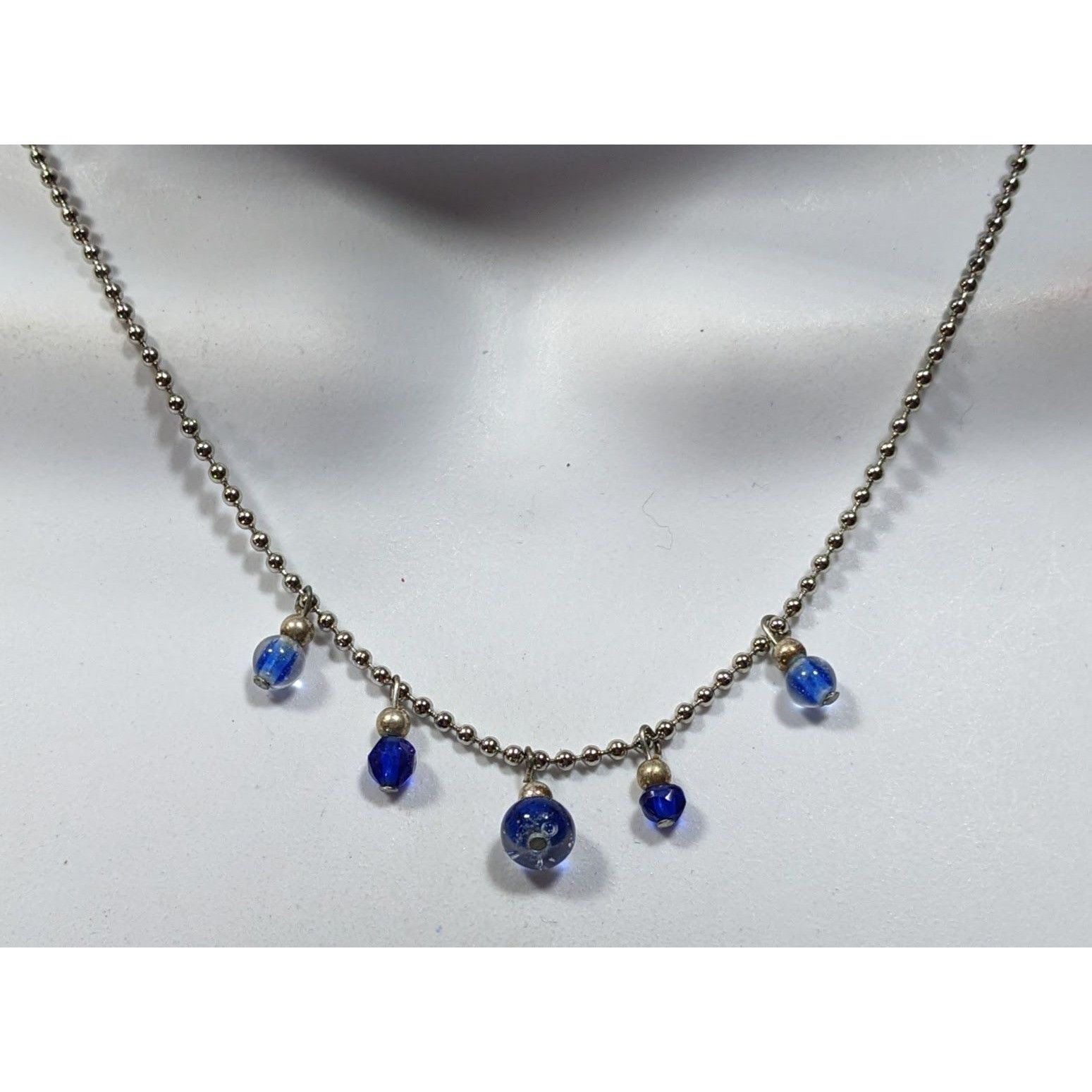 Other Simple Whimsical Blue Glass Charm Necklace Size ONE SIZE - 4 Thumbnail