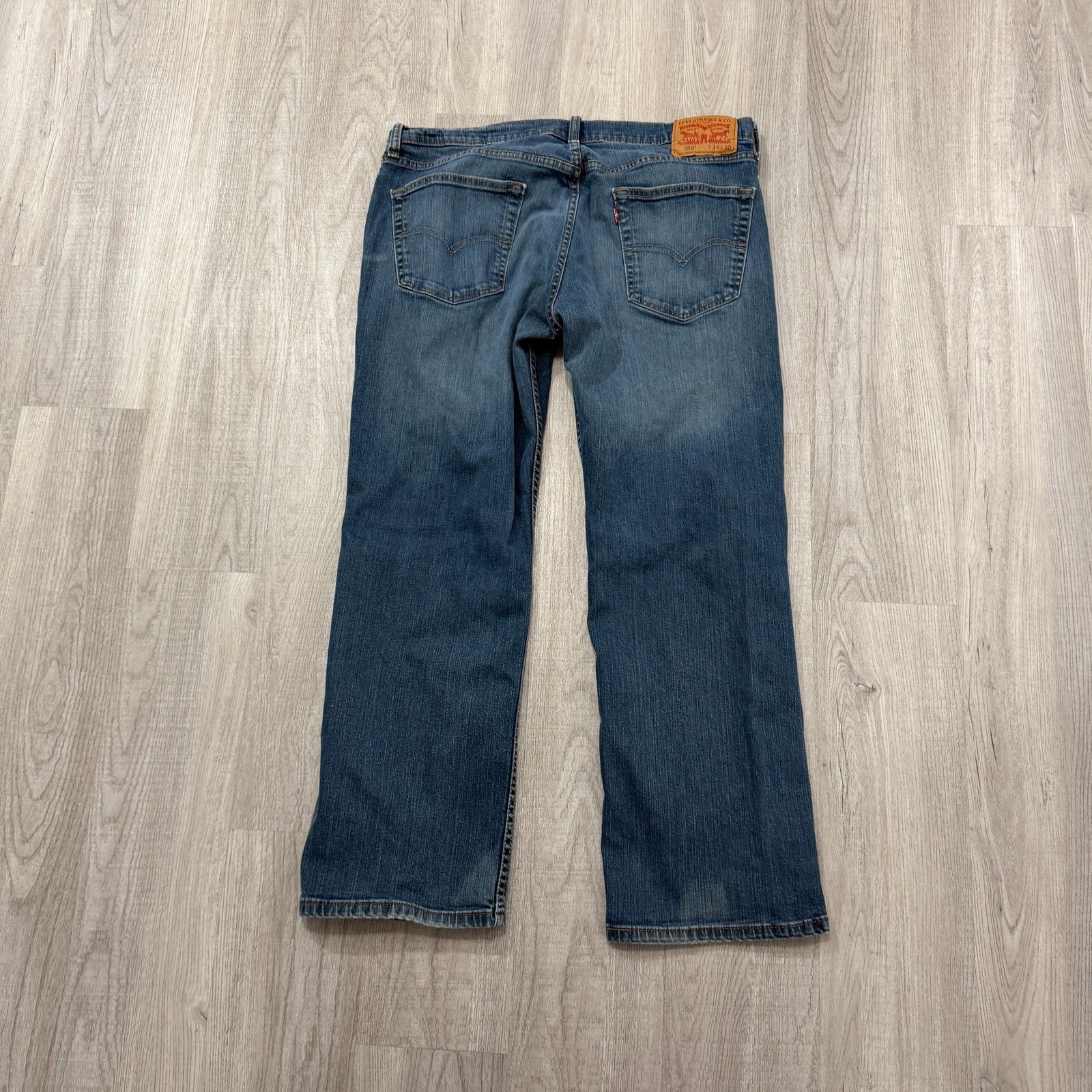 Levi's Levis 559 Relaxed Straight Jeans Men's 34x30 Faded Whiskers Size US 34 / EU 50 - 7 Thumbnail