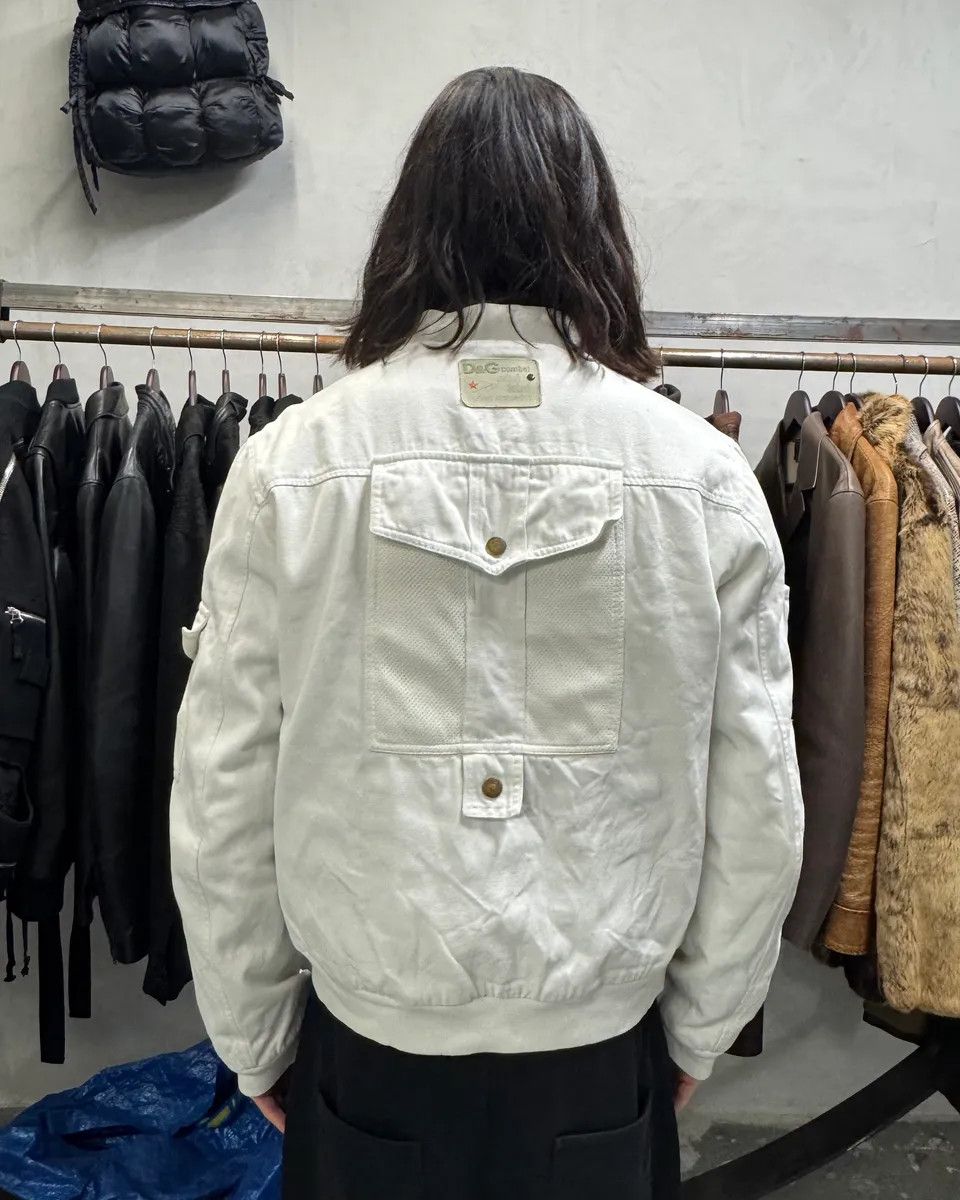 Dolce & Gabbana × Vintage FW2003 Dolce & Gabbana Combat White Bomber Jacket Size US M / EU 48-50 / 2 - 4 Thumbnail