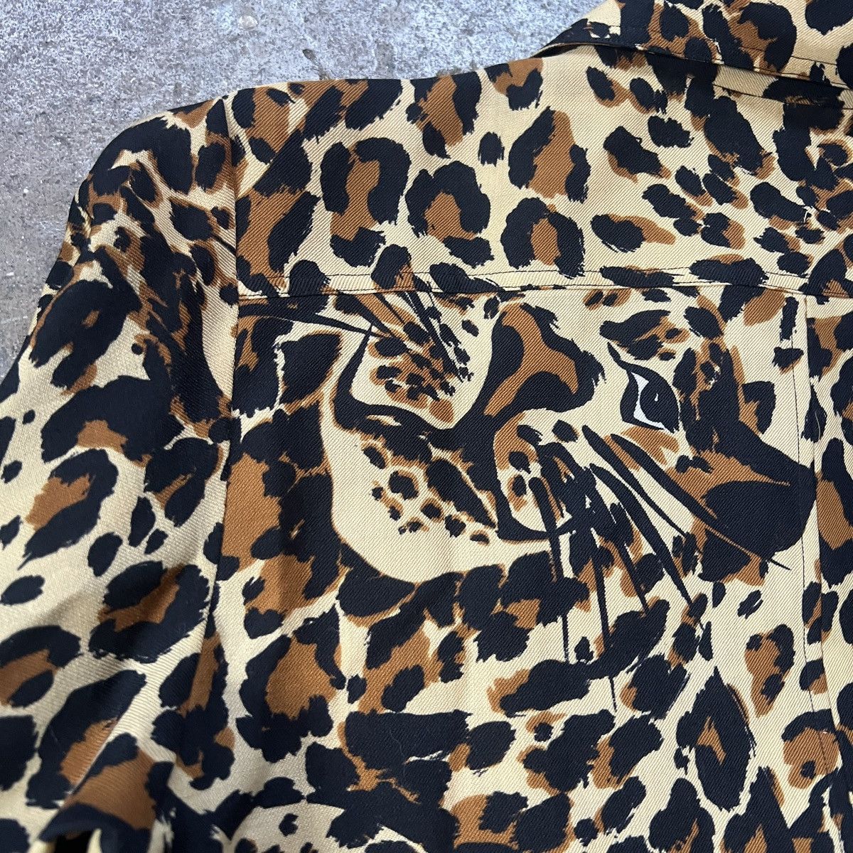 Saint Laurent Paris Saint Laurent FW 1986 Leopard Shirt Size US M / EU 48-50 / 2 - 7 Thumbnail