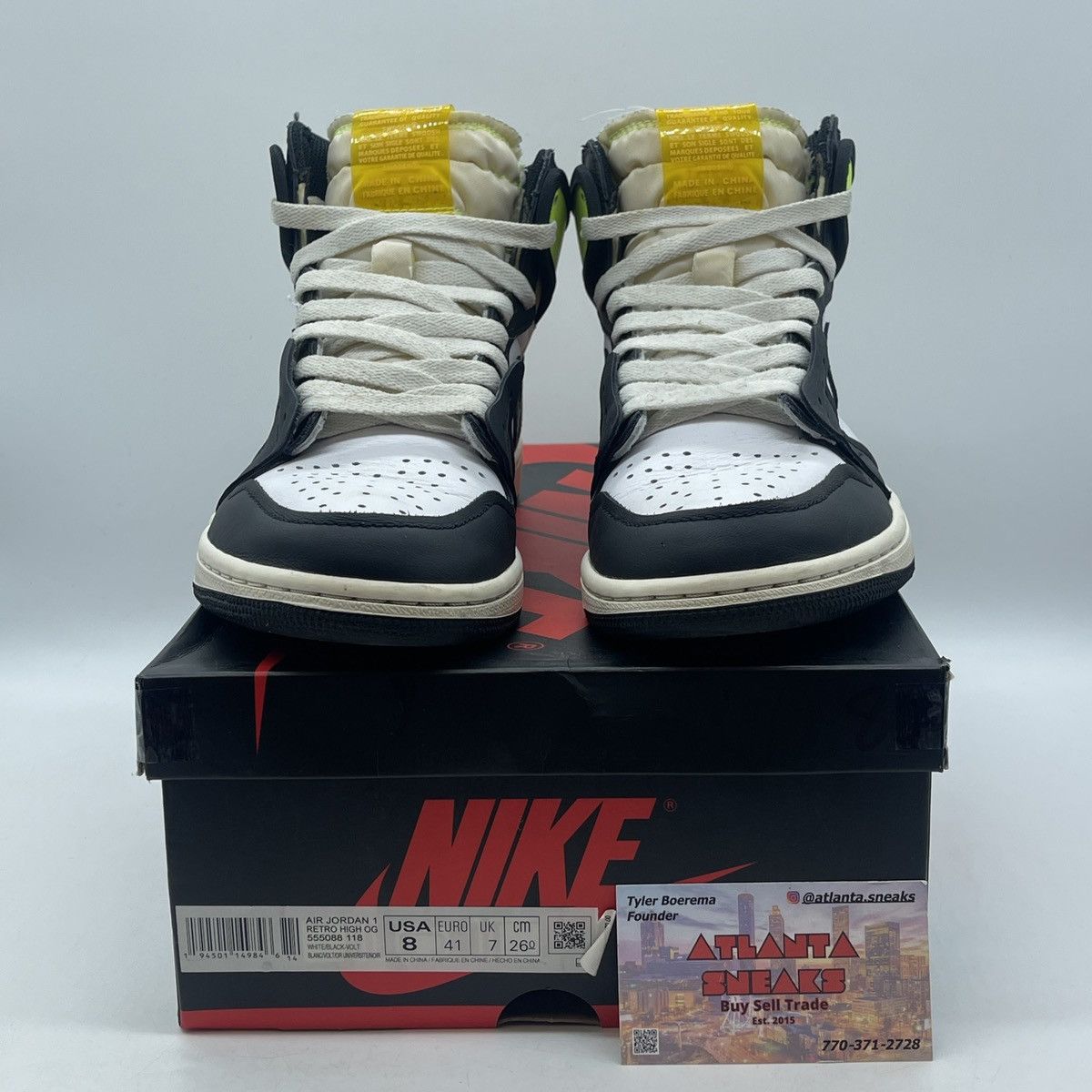 Jordan Brand Air Jordan 1 high volt gold Size US 8 / EU 41 - 2 Thumbnail