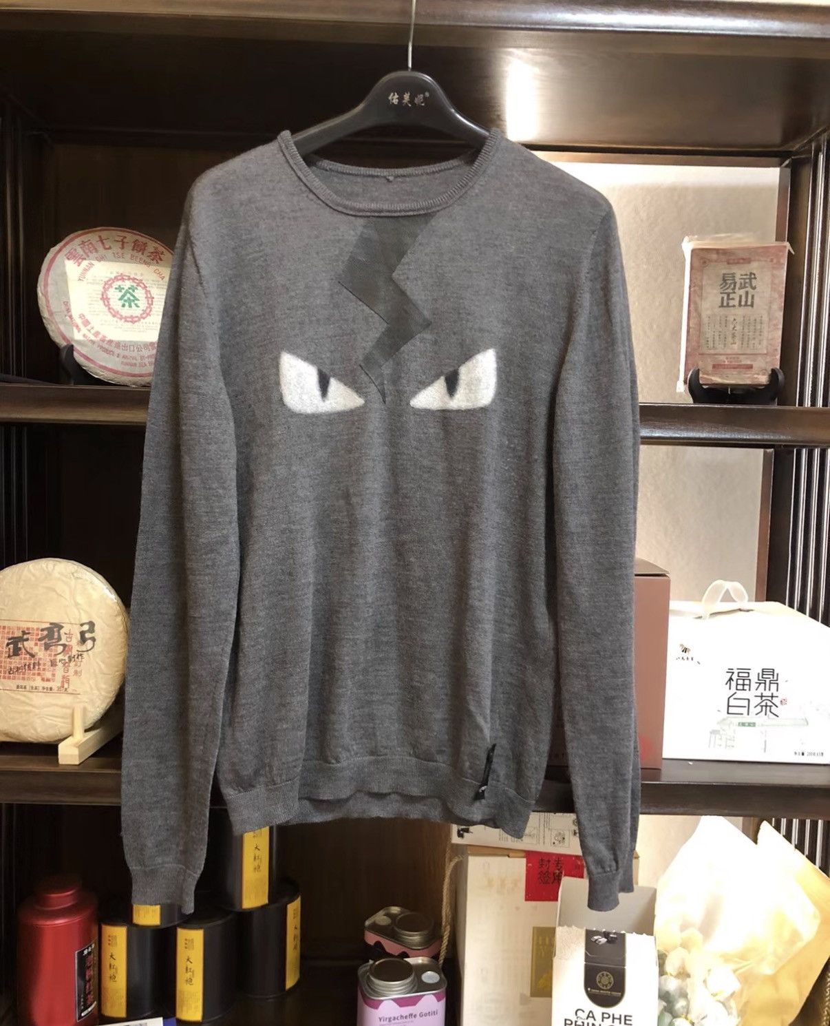 Fendi Fendi Cashmere Wool & Silk Blend Sweater with Shearling J2 Size US M / EU 48-50 / 2 - 1 Thumbnail