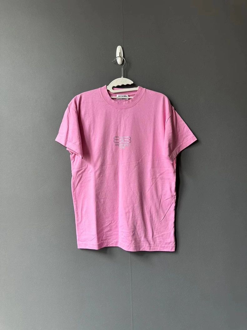 Balenciaga Balenciaga Pink Rhinestone Short Sleeve Size US XS / EU 42 / 0 - 1 Thumbnail