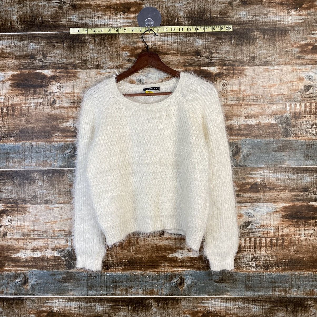 Other DL Ingni White Mohair shaggy fur japan Knitwear #C1148 Size M / US 6-8 / IT 42-44 - 1 Thumbnail