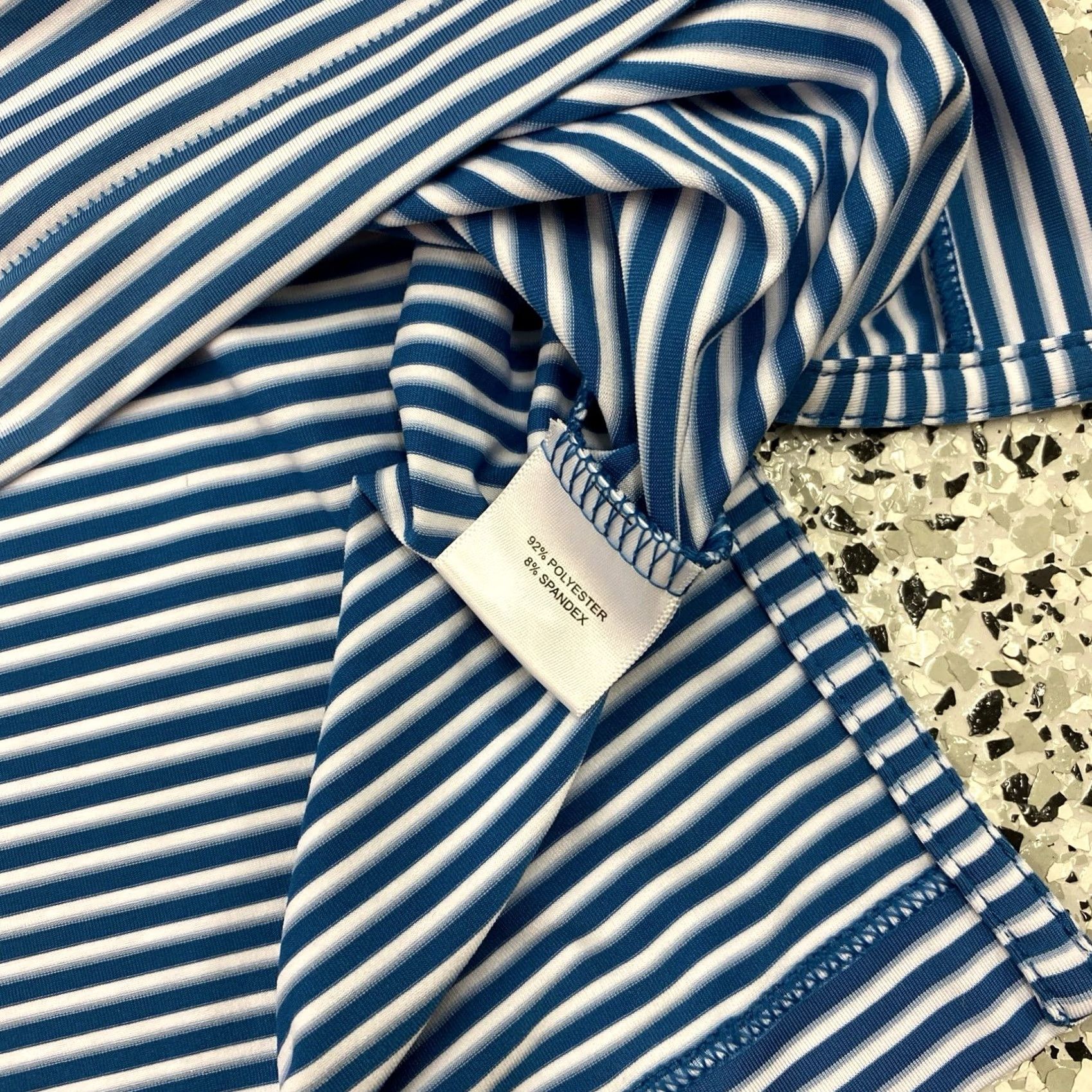 Peter Millar Peter Millar Polo Shirt Mens Large Blue Striped Summer Comfort Golf Size US L / EU 52-54 / 3 - 2 Thumbnail