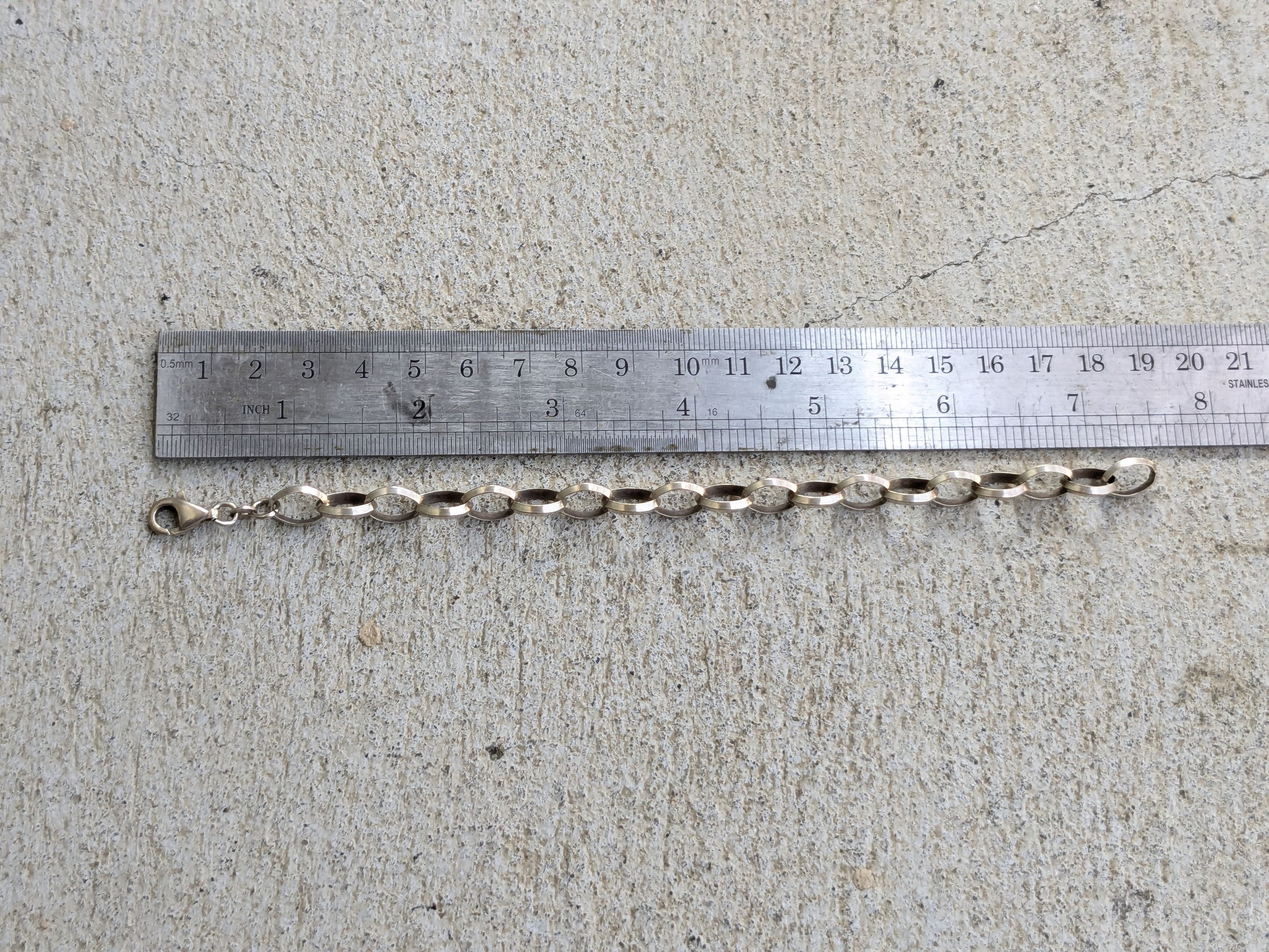 Jewelry Vintage Sterling Silver Bracelet Oval Chain 7.5" Y2K Italy Size ONE SIZE - 10 Thumbnail