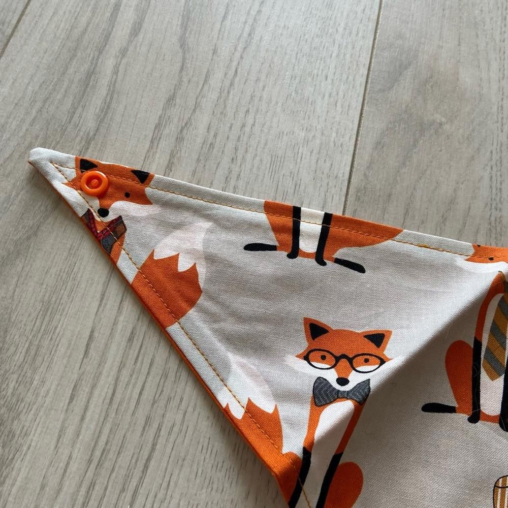 Designer Ryderdie Designs Grey Fox Dog Bandana Size ONE SIZE - 7 Thumbnail