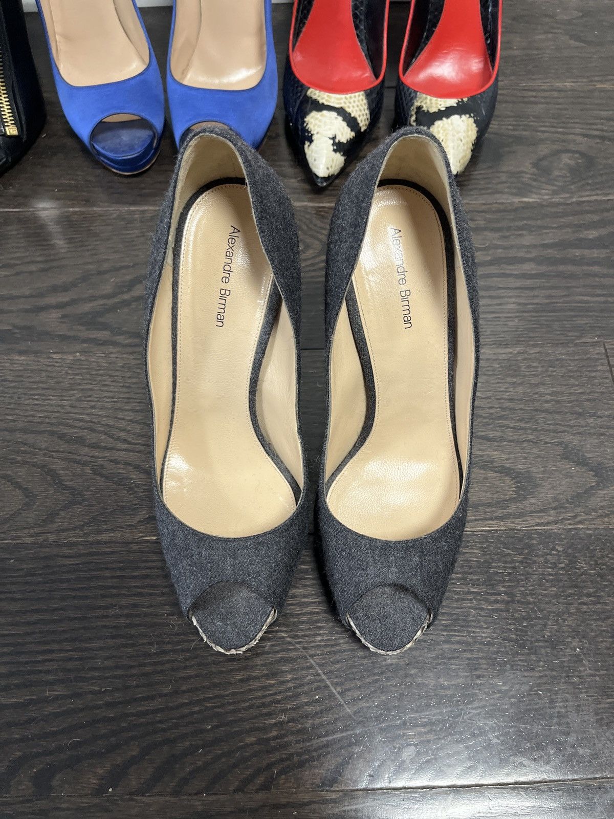 Alexandre Birman Alexandre Birman Wool Heels with Snakeskin Heel Size US 9 / IT 39 - 3 Thumbnail