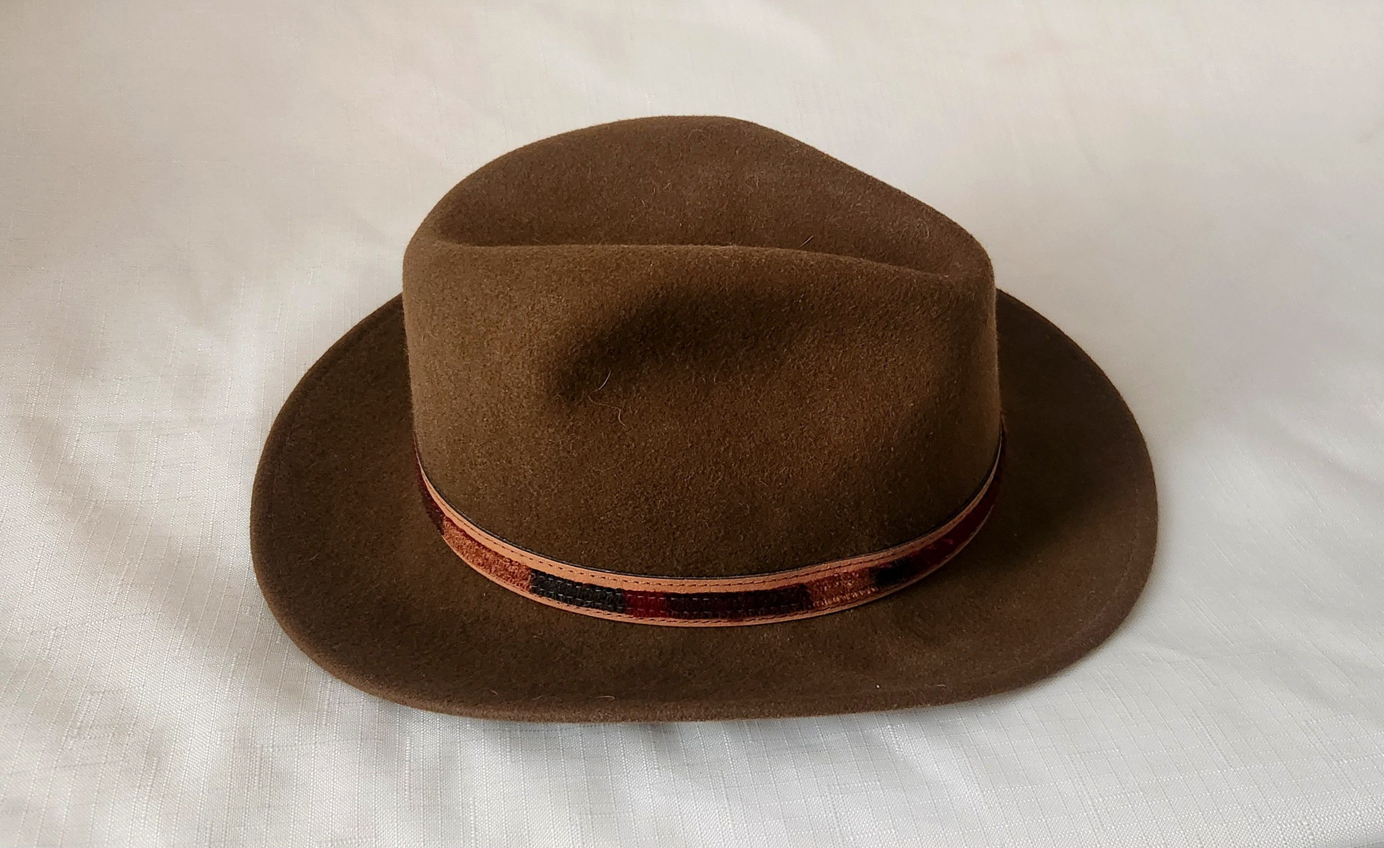 Vintage × Woolrich Woolen Mills Woolrich Vintage VTG Fedora Men’s SZ Large Brown Cowboy Size ONE SIZE - 4 Thumbnail