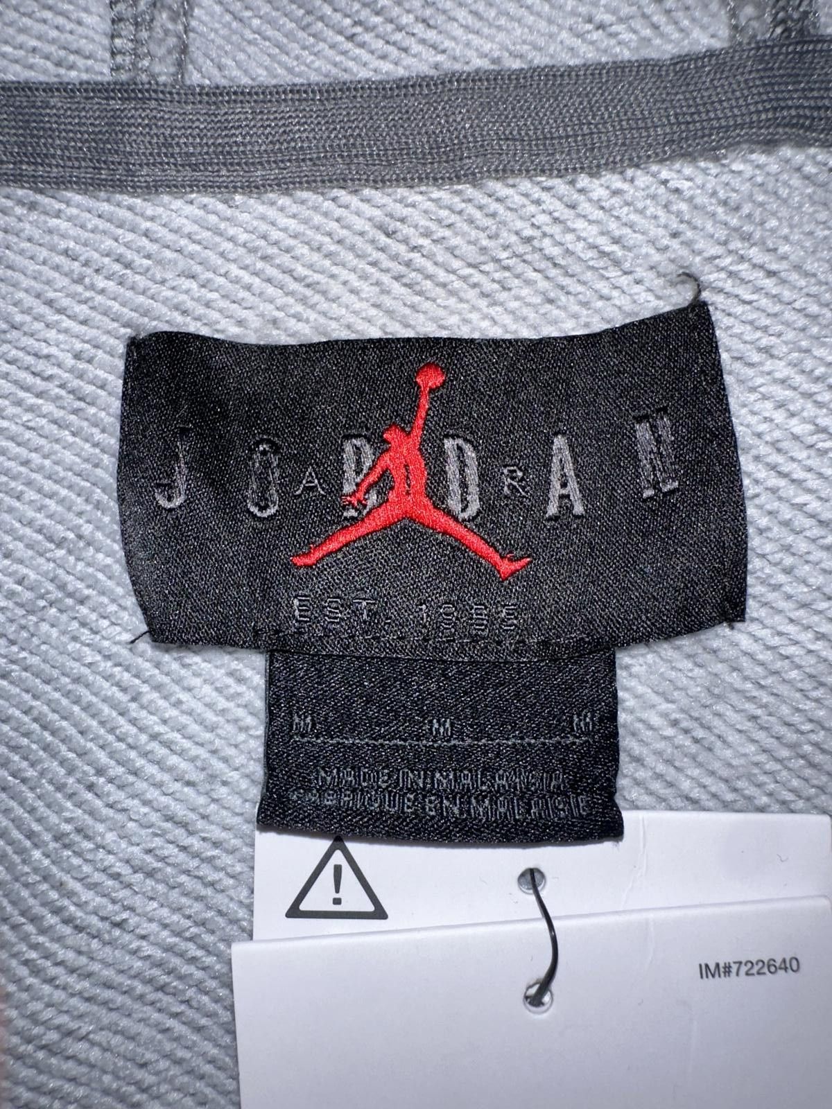 Designer Air Jordan Dri-Fit Full Zip Fleece Grey Hoodie Sample Size US M / EU 48-50 / 2 - 2 Thumbnail
