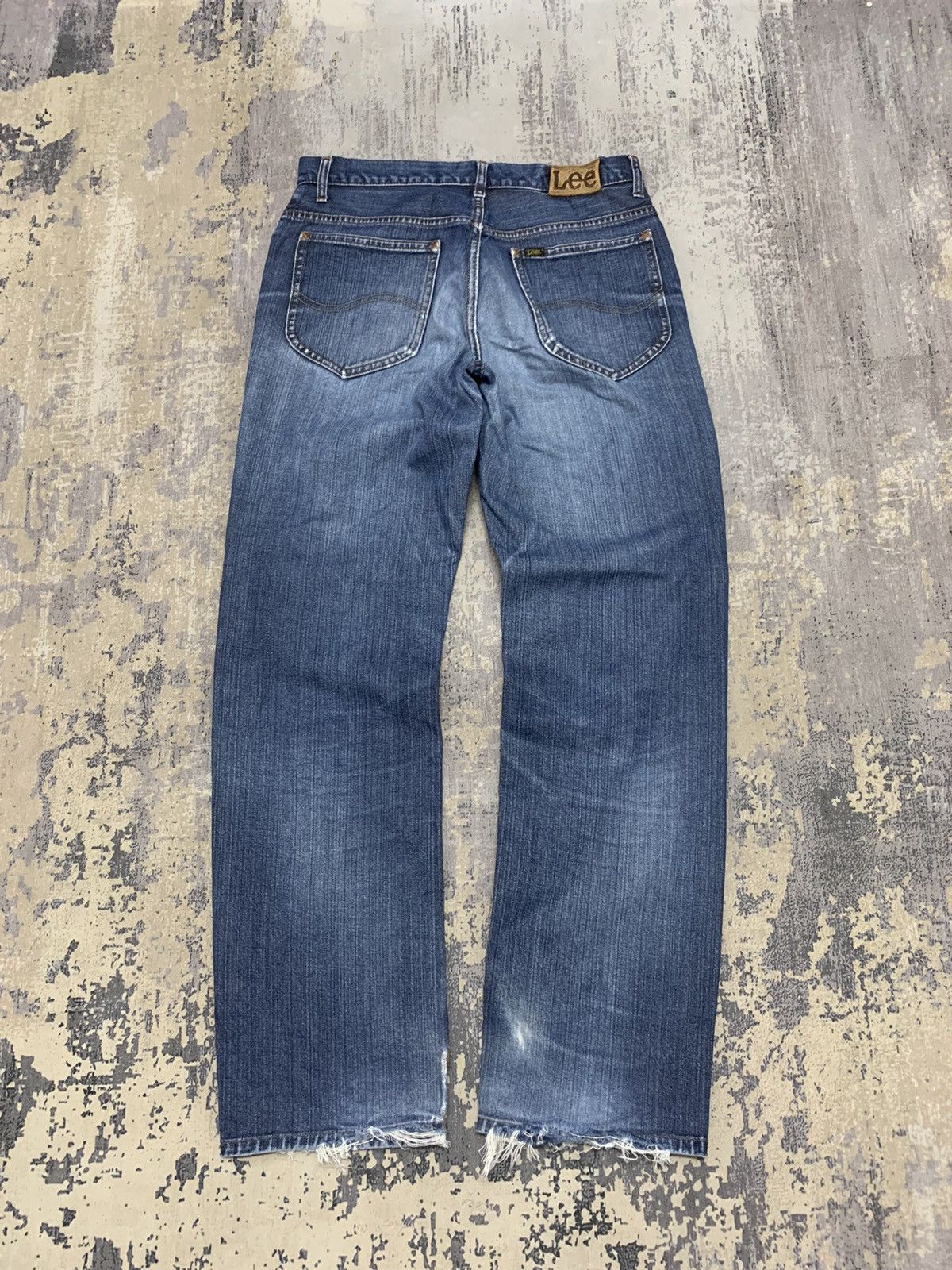 Japanese Brand Vintage Lee M.R. Indigo Blue Straight Fit Denim Pants Size US 31 - 10 Thumbnail