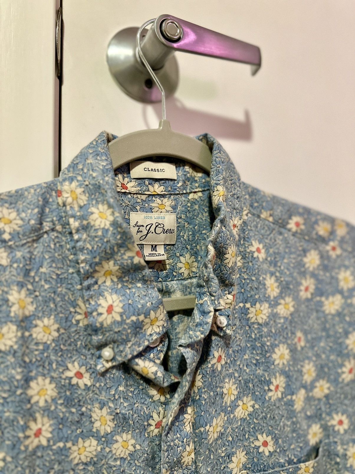 J.Crew Floral Linen SS Shirt Size US M / EU 48-50 / 2 - 2 Thumbnail