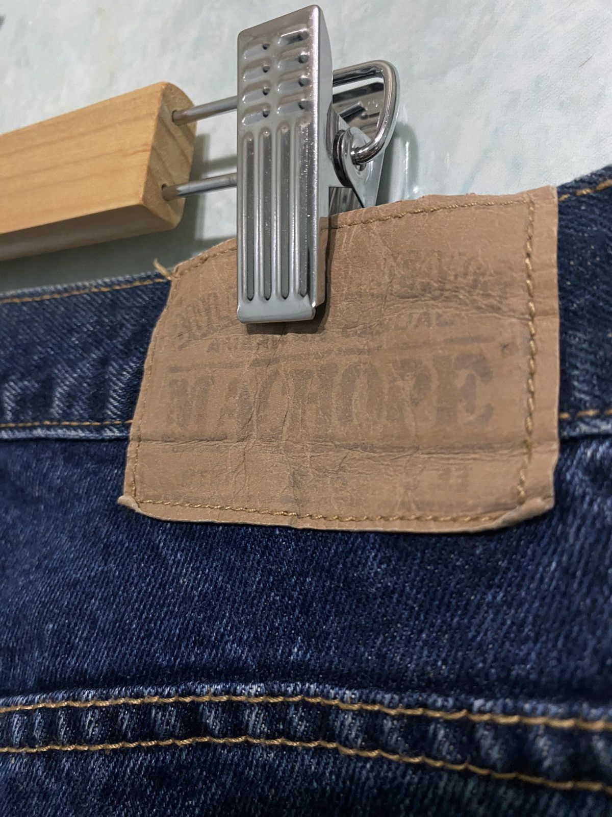 Japanese Brand Machope Blue Denim Baggy Jeans 36x33 Size US 36 / EU 52 - 13 Thumbnail