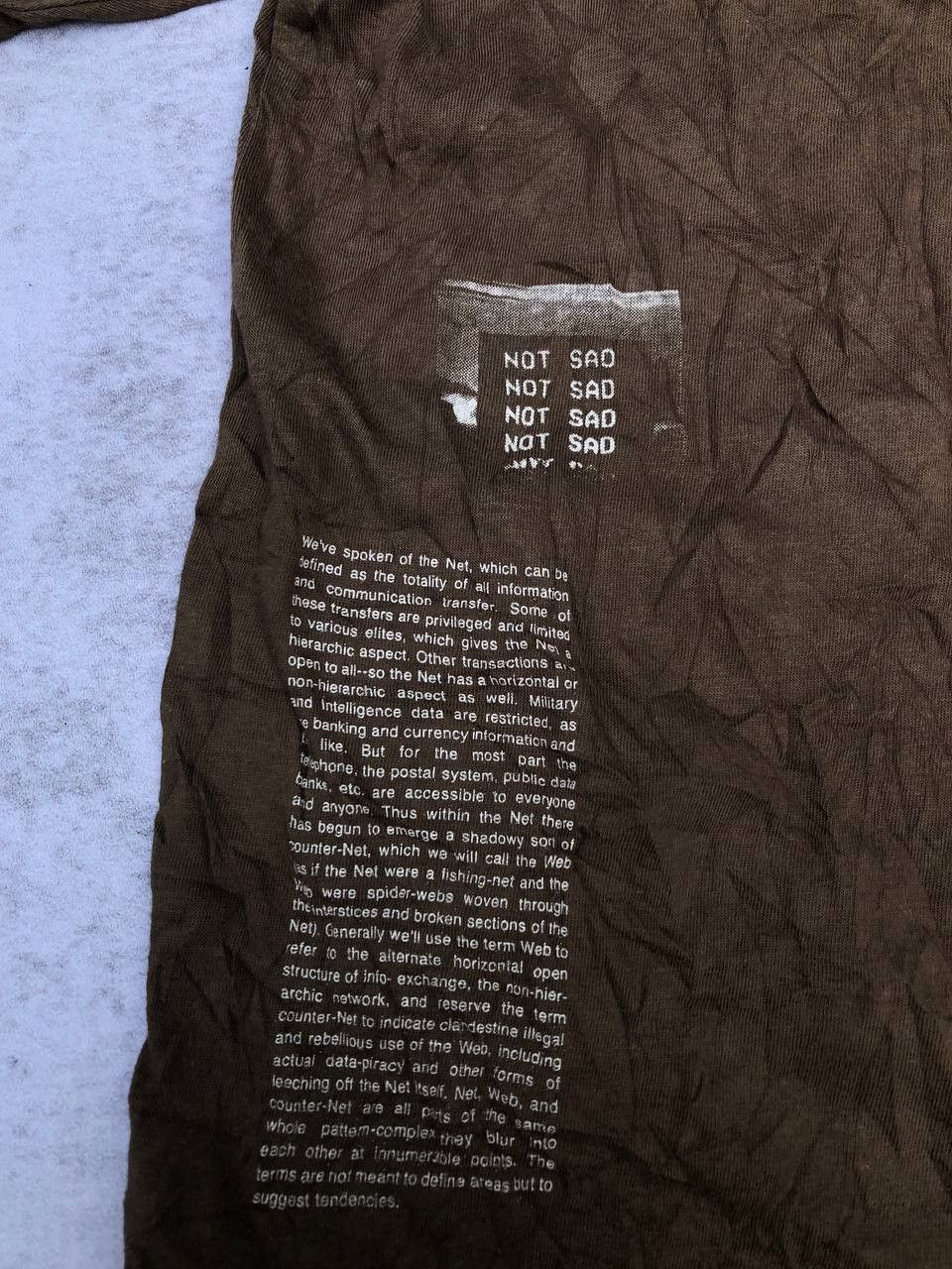 NILOS Nilos 'NOT SAD' SS19 LIMITED EDITION OVERSIZE TEE Size US M / EU 48-50 / 2 - 9 Thumbnail