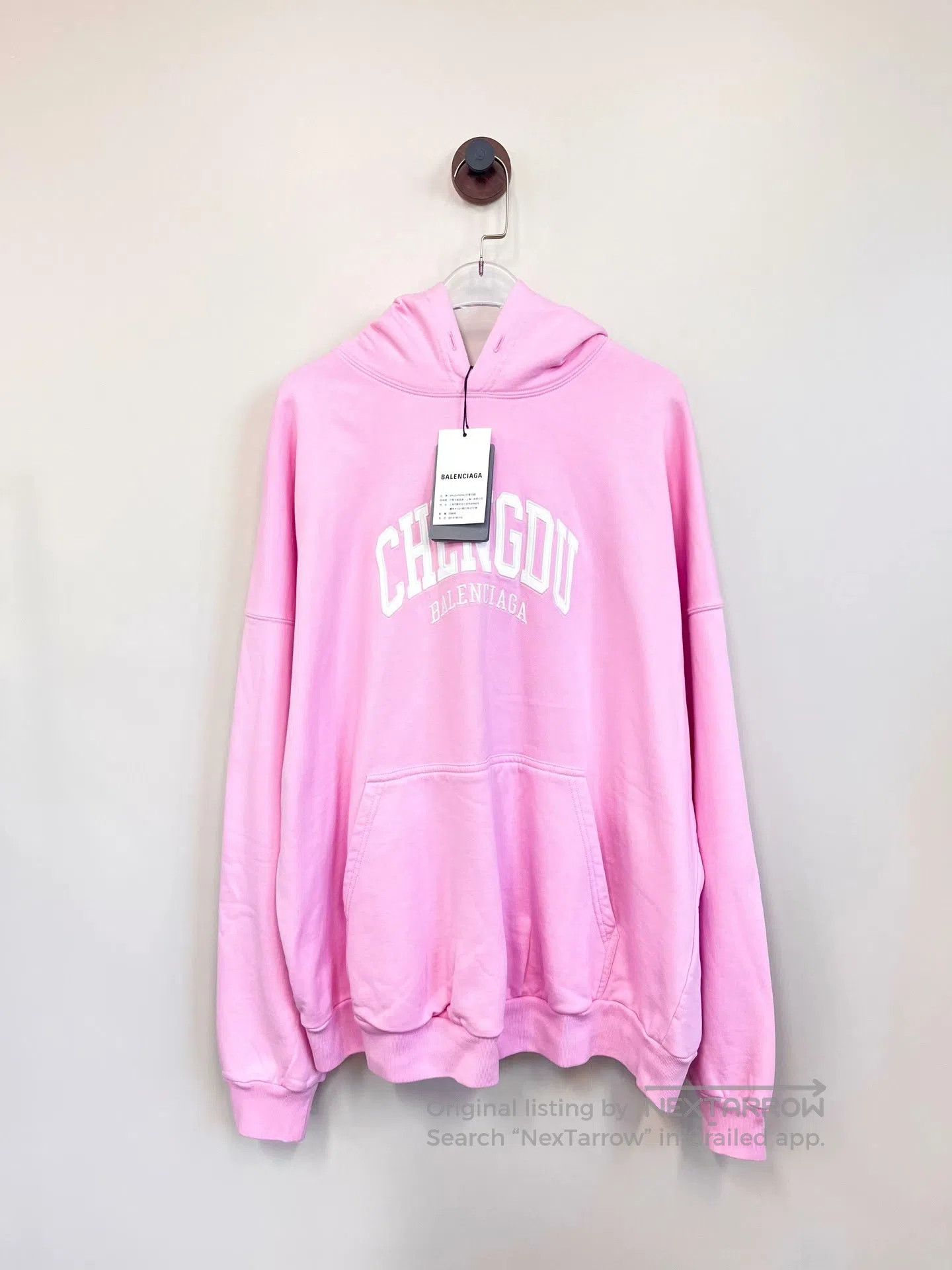Balenciaga Balenciaga Pink City Limited Front Knit Logo Letter Hooded Size US S / EU 44-46 / 1 - 1 Thumbnail