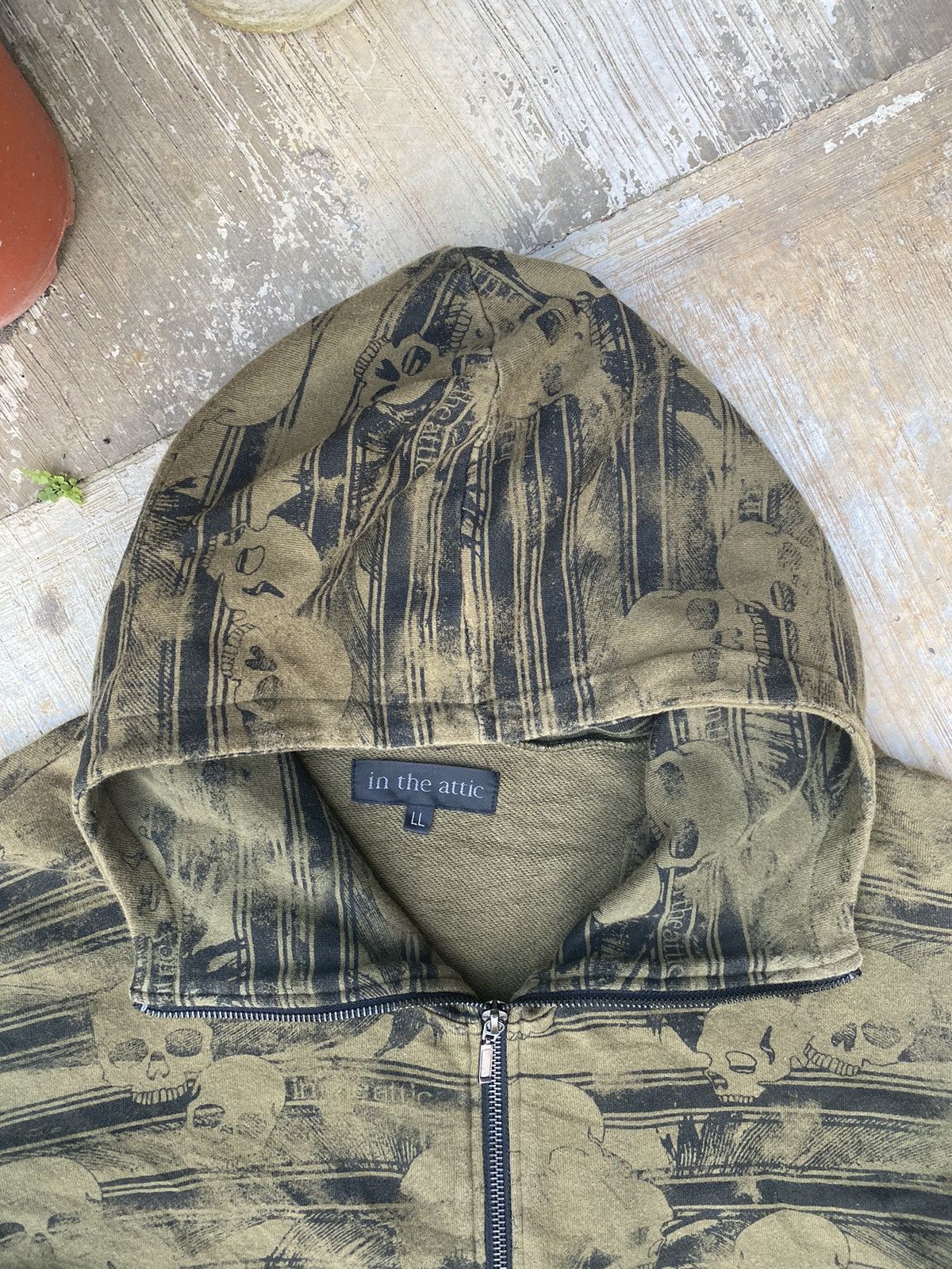 In The Attic × Japanese Brand AW In the attic Fullprint Skull Punk Style Hoodie Size L / US 10 / IT 46 - 4 Thumbnail