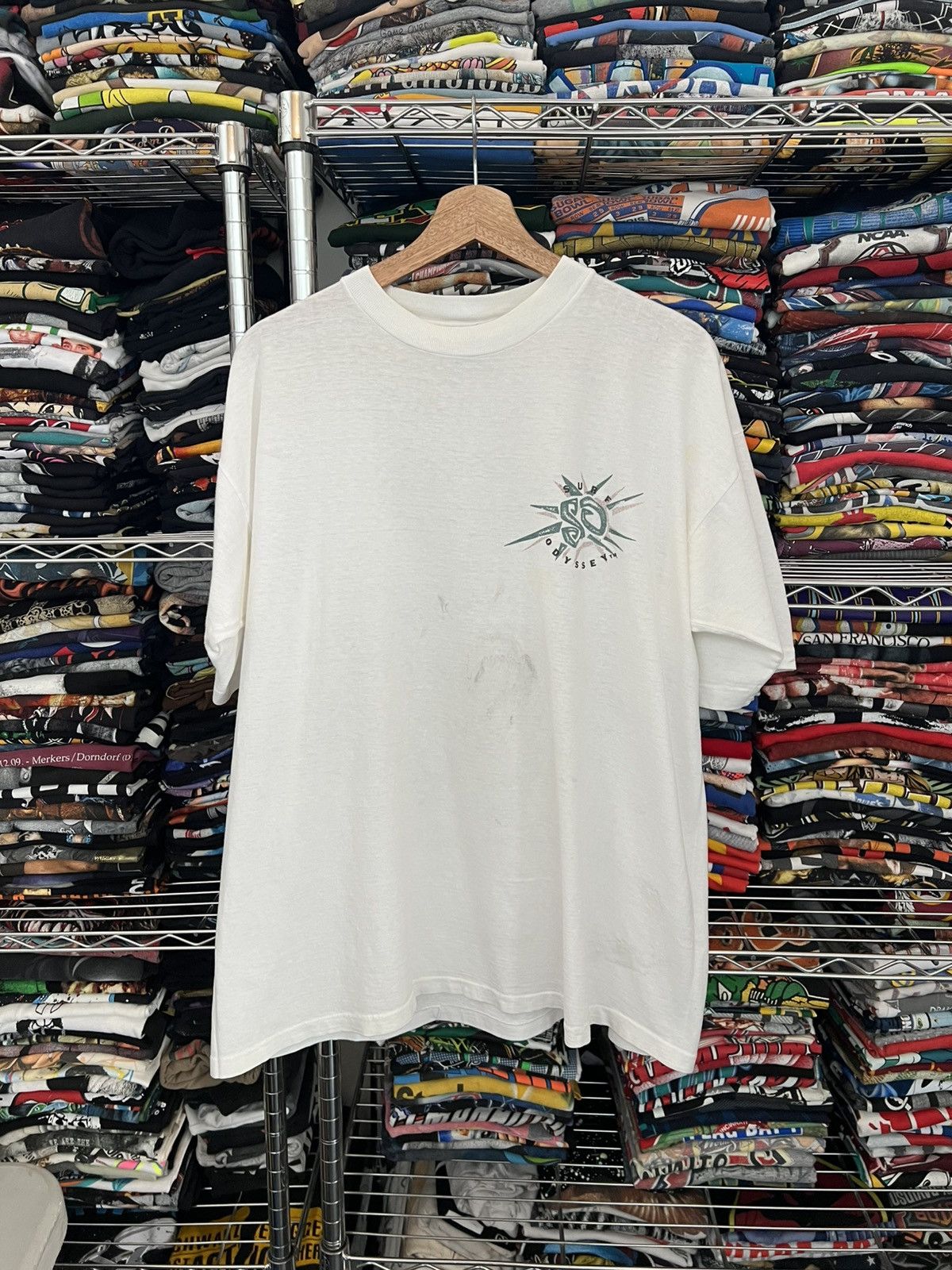 Vintage 90s Surf Odyssey Tribal Art Single Stitch Tee Hawaii Size US XL / EU 56 / 4 - 2 Thumbnail