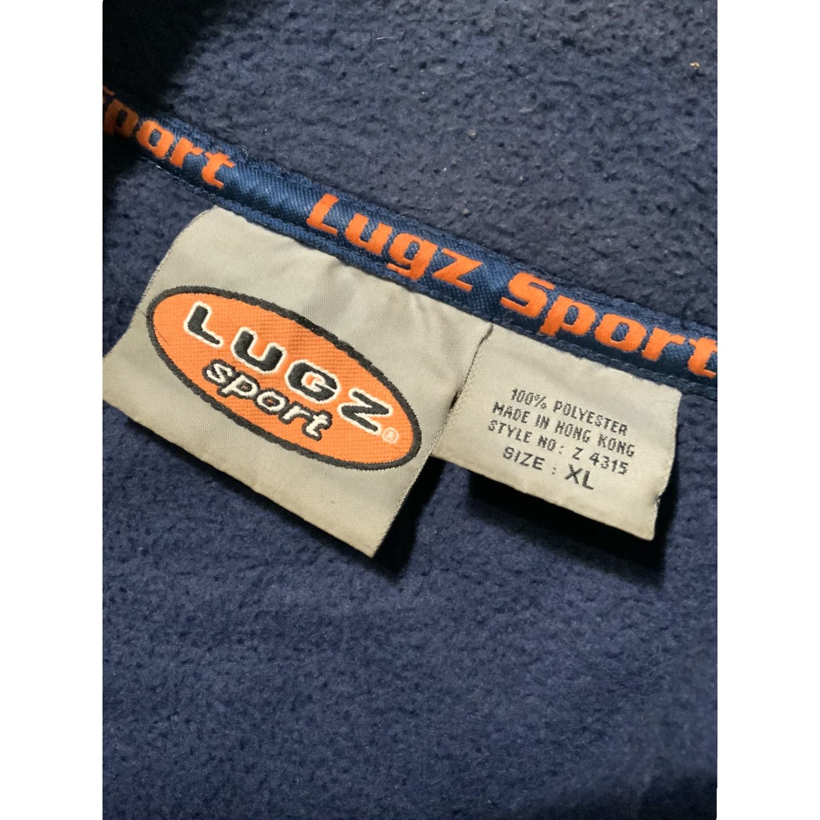 Lugz VINTAGE 90s Y2K Lugz Sport Extreme Explorers Triangle Fleece 1/4 Zip Jacket XL Blue Mens Size US XL / EU 56 / 4 - 7 Thumbnail
